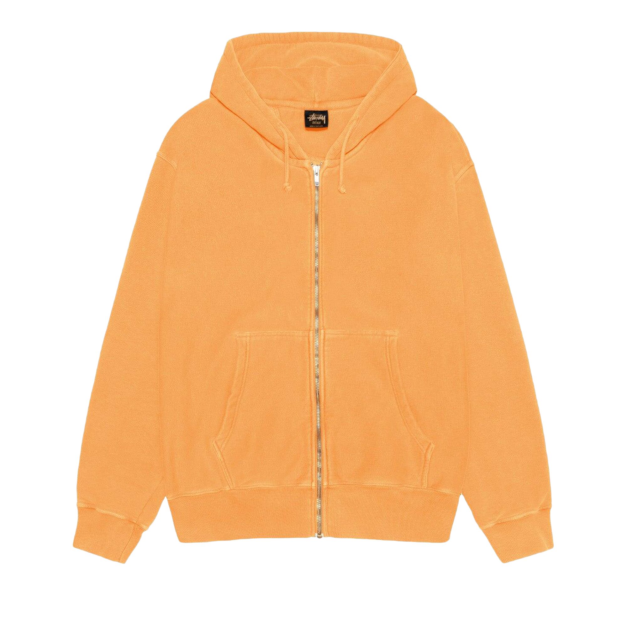 Pre-owned Stussy Pigment Dyed Buana Zip Hoodie 'orange'