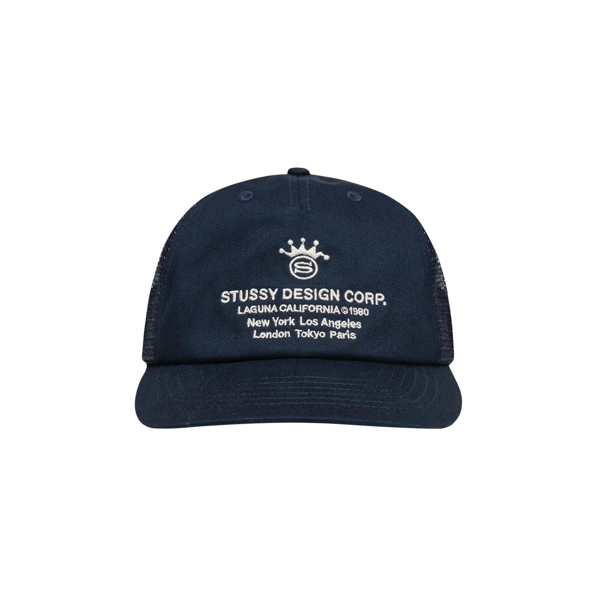 Pre-owned Stussy Low Profile Design Corp Trucker Snapback 'navy' | Blue | Men's Size Onesize