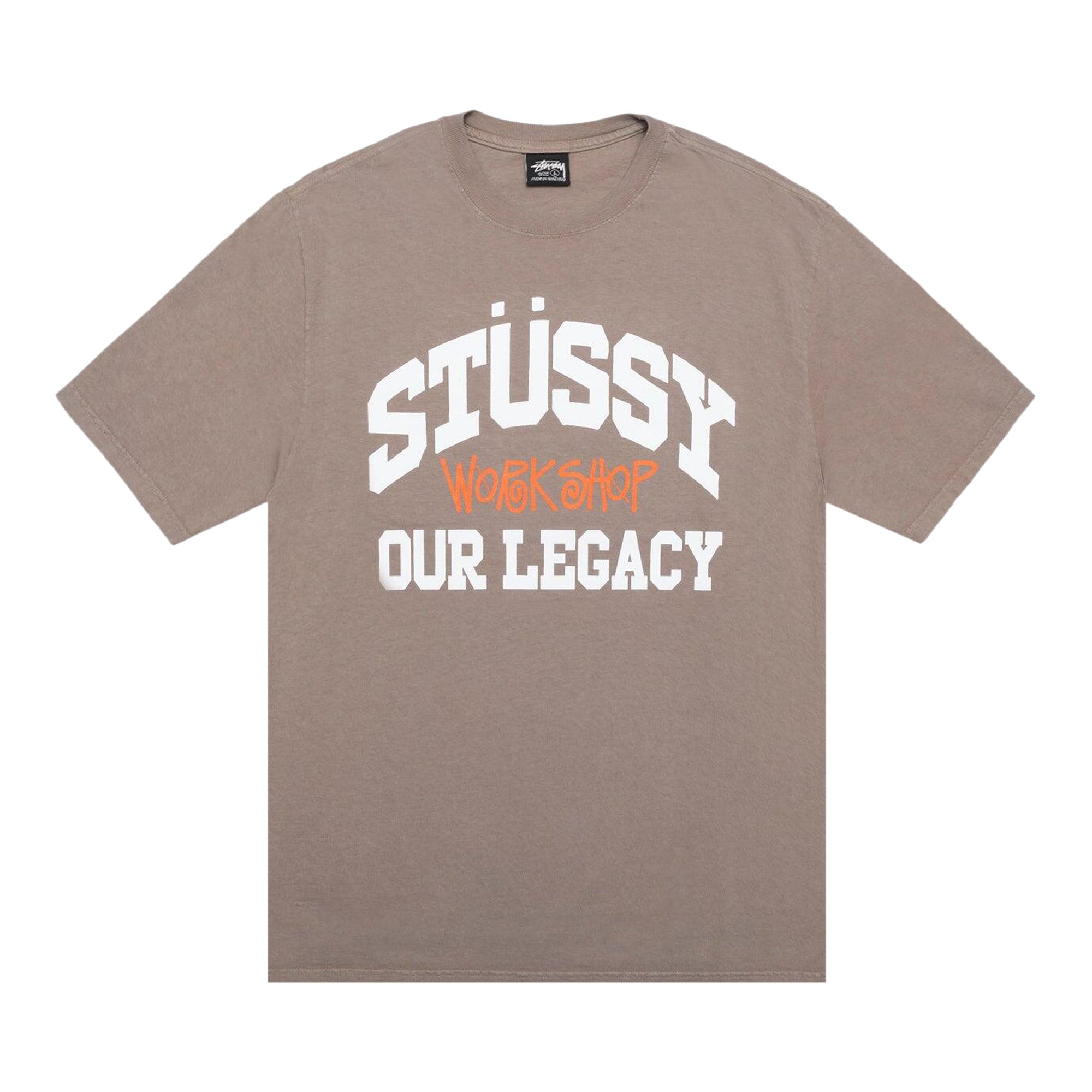 Stussy x Our Legacy Work Shop Collegiate Tee 'Taupe' | Brown | Men's Size S
