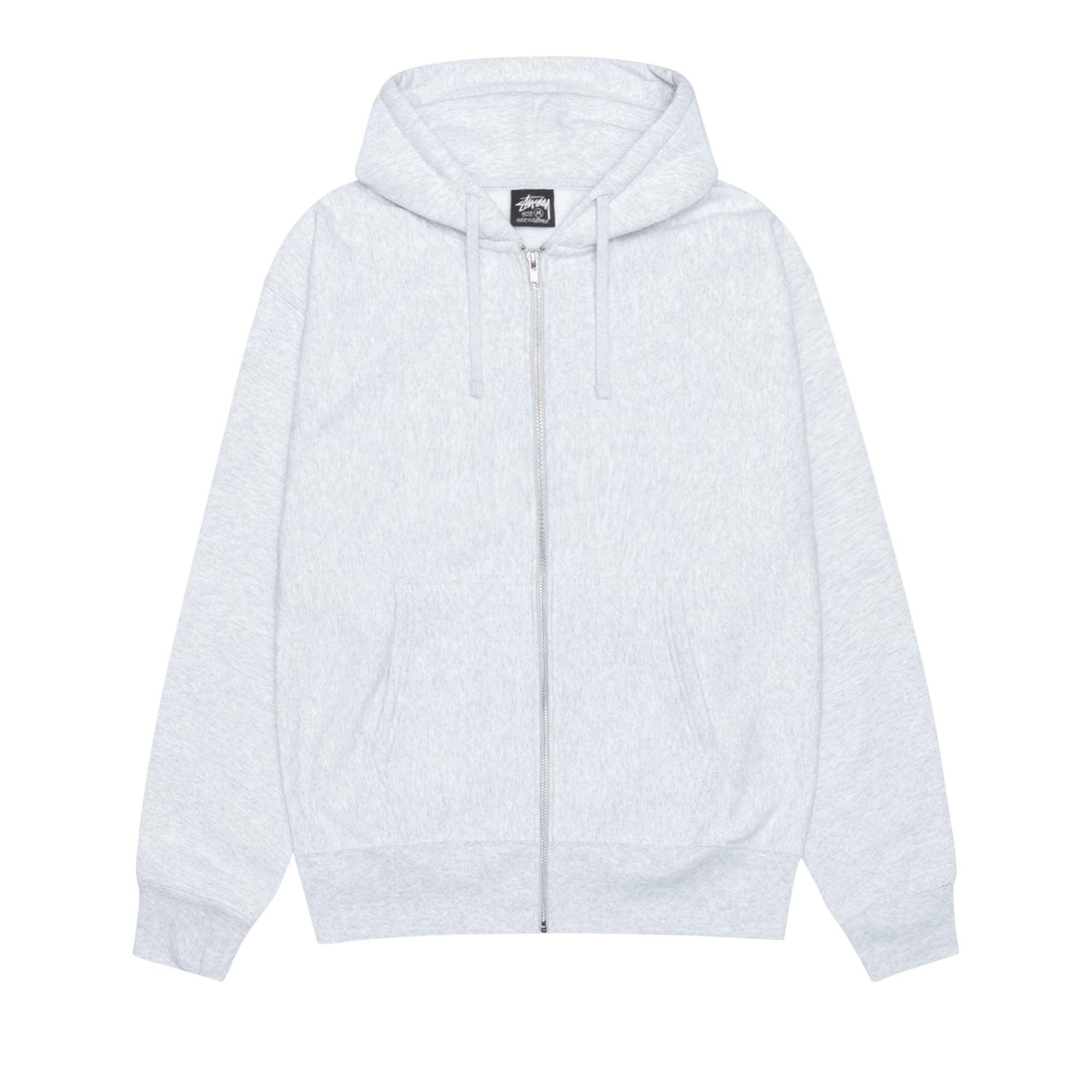 Pre-owned Stussy Buana Stock Zip Hoodie 'ash Heather' In Grey