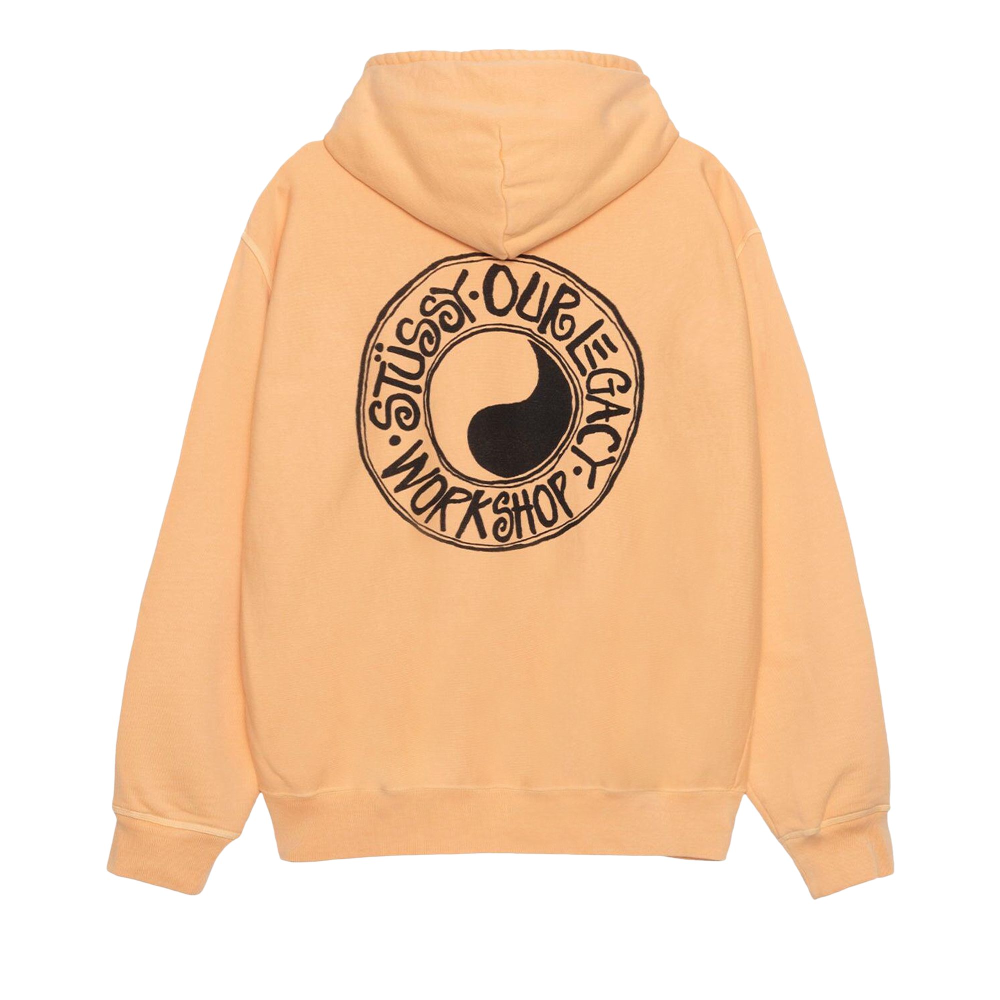 Pre-owned Stussy X Our Legacy Work Shop Buana Hoodie 'peach' | Yellow | Men's Size M