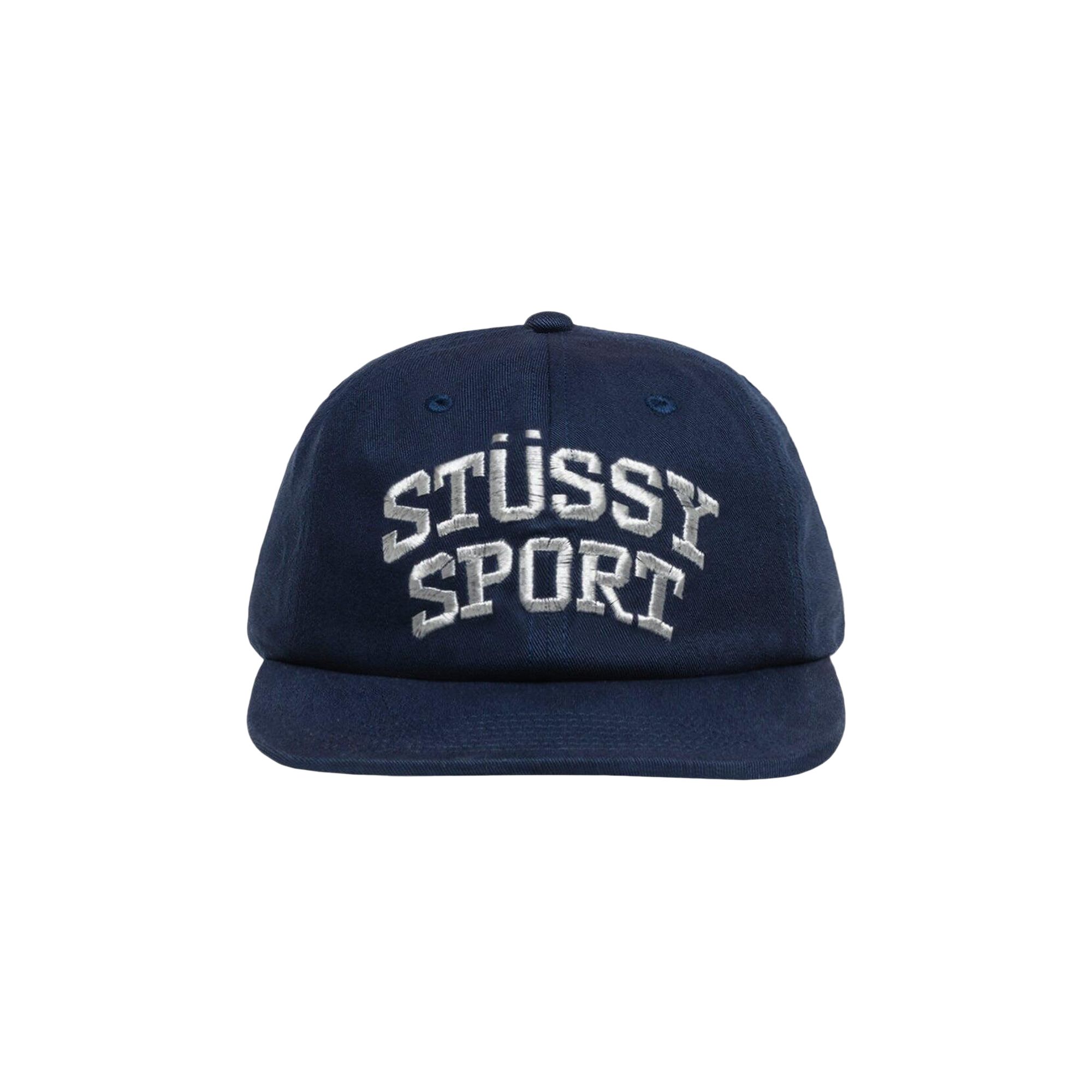 Pre-owned Stussy Mid Depth Sport Snapback 'navy/metallic' | Blue | Men's Size Onesize