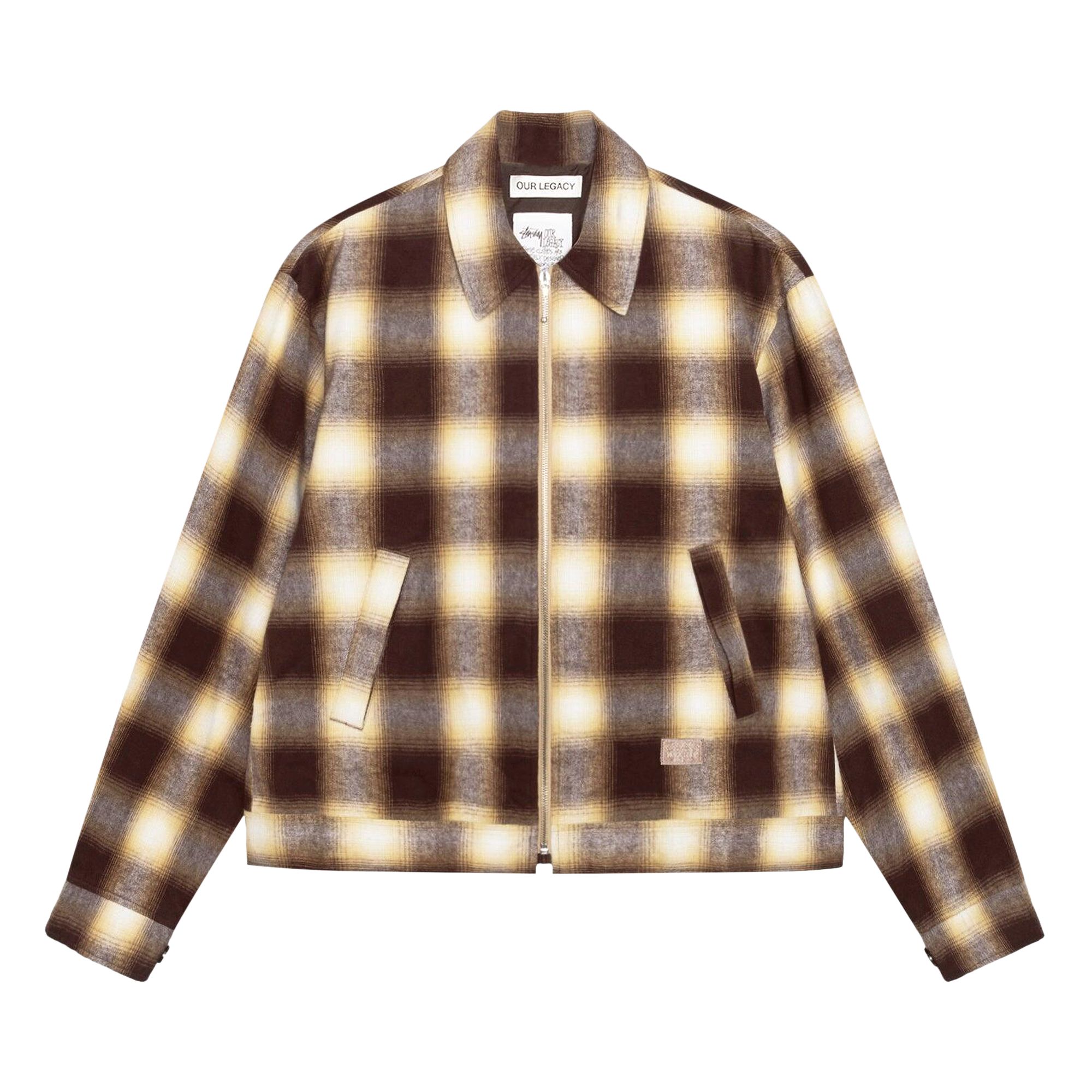 Pre-owned Stussy X Our Legacy Work Shop Blouson Jacket 'nebraska Flannel Plaid' In Multi-color