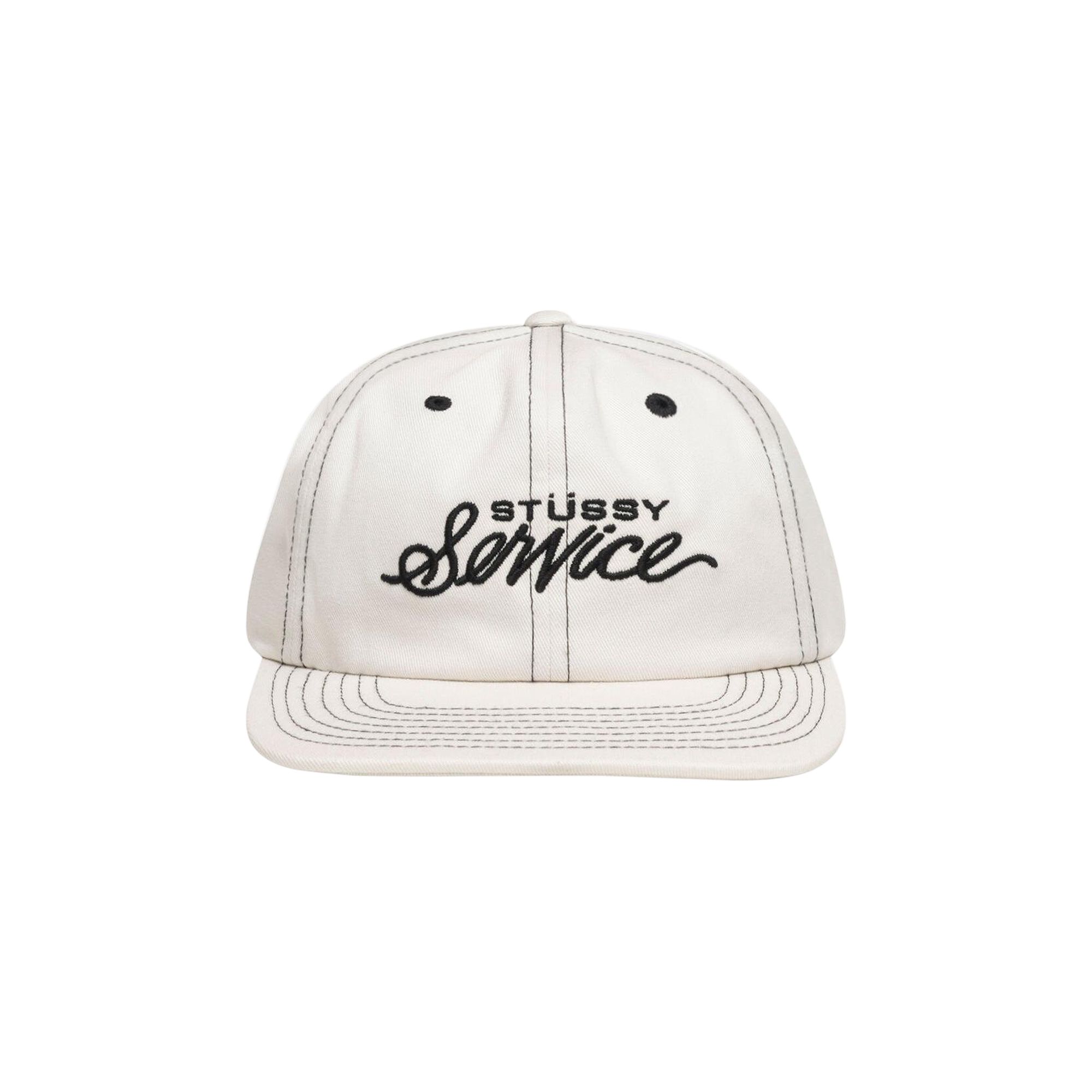 Pre-owned Stussy Mid Depth Service Strapback 'natural' | Cream | Men's Size Onesize In White