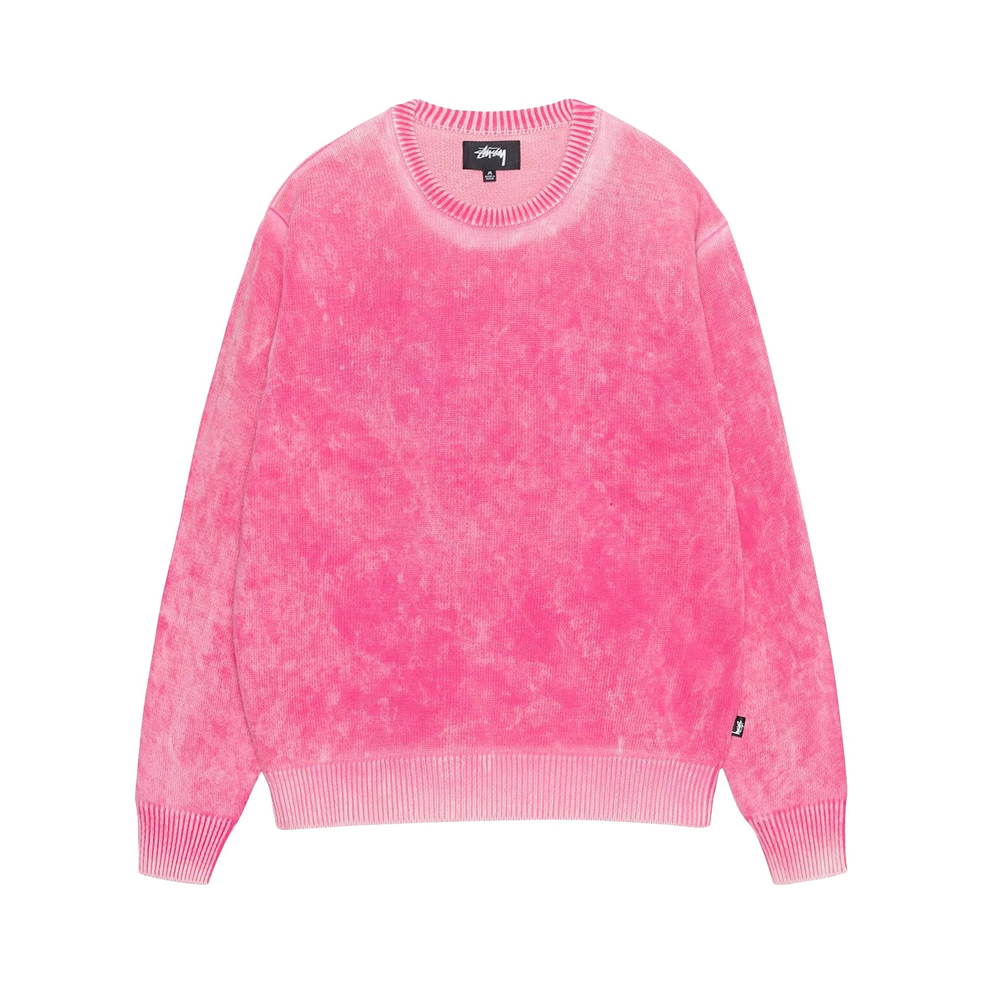 Stussy Faded Knit Crew 'Pink' | Men's Size S