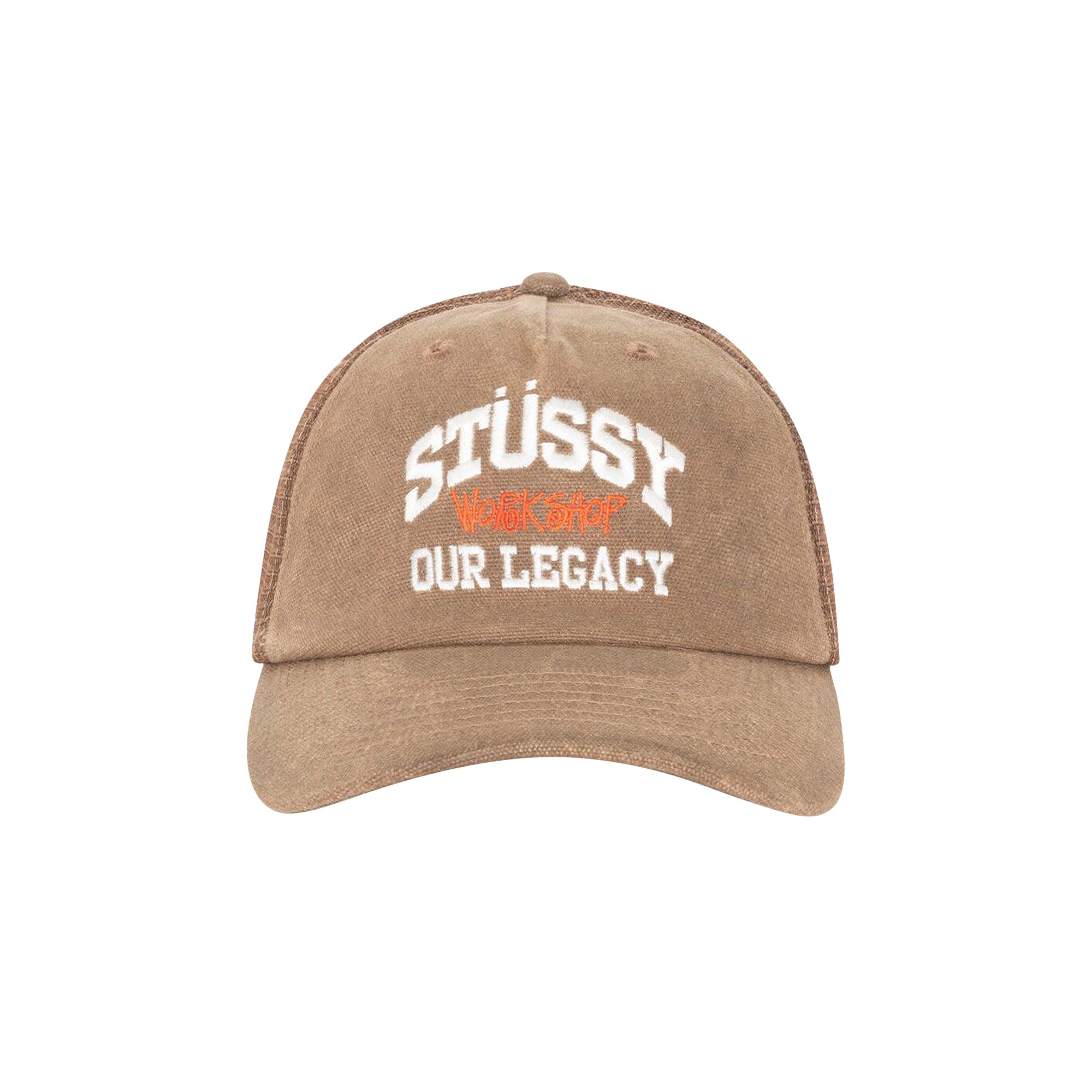 Pre-owned Stussy X Our Legacy Work Shop Low Profile Trucker Cap 'brown' | Men's Size Onesize