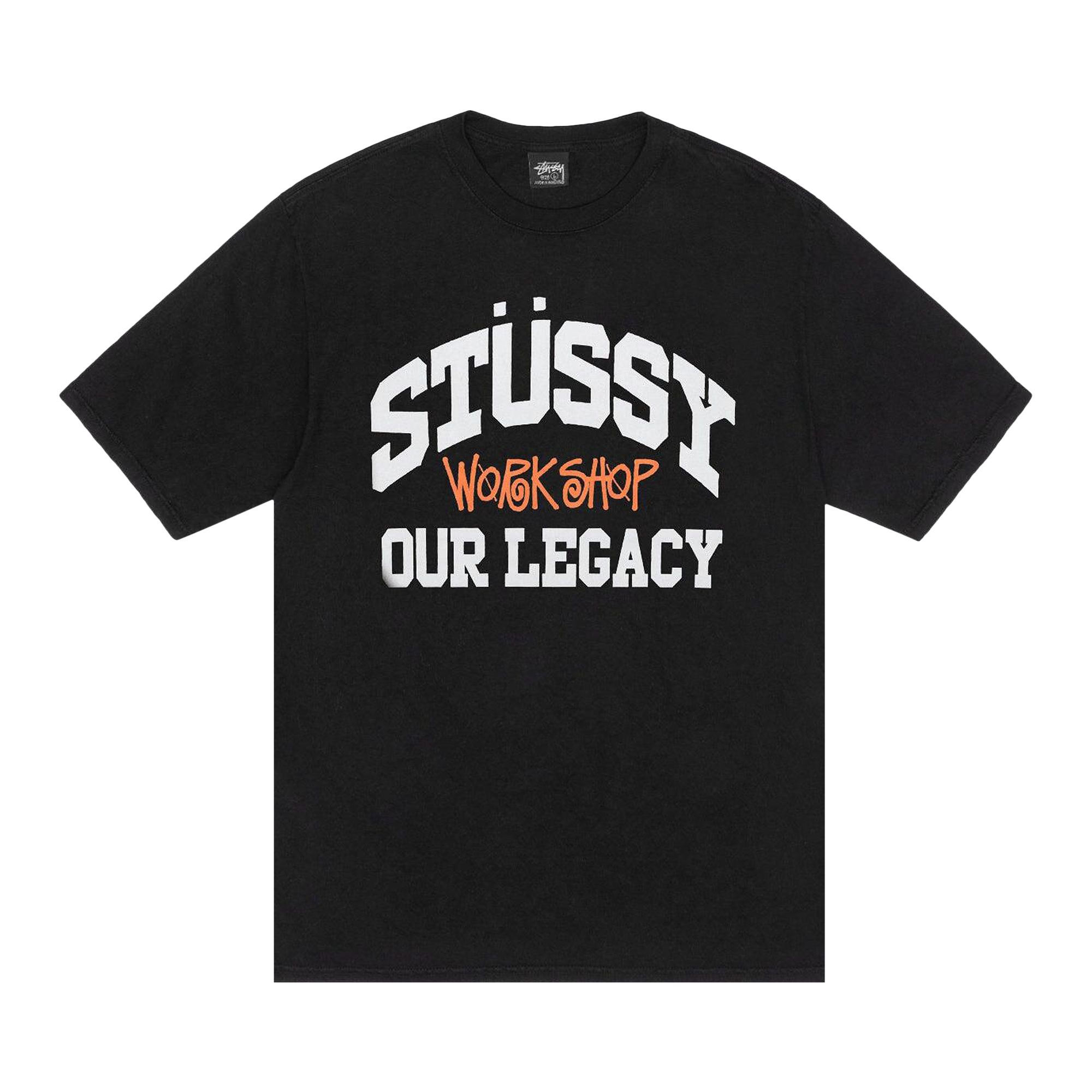 Pre-owned Stussy X Our Legacy Work Shop Collegiate Tee 'black'