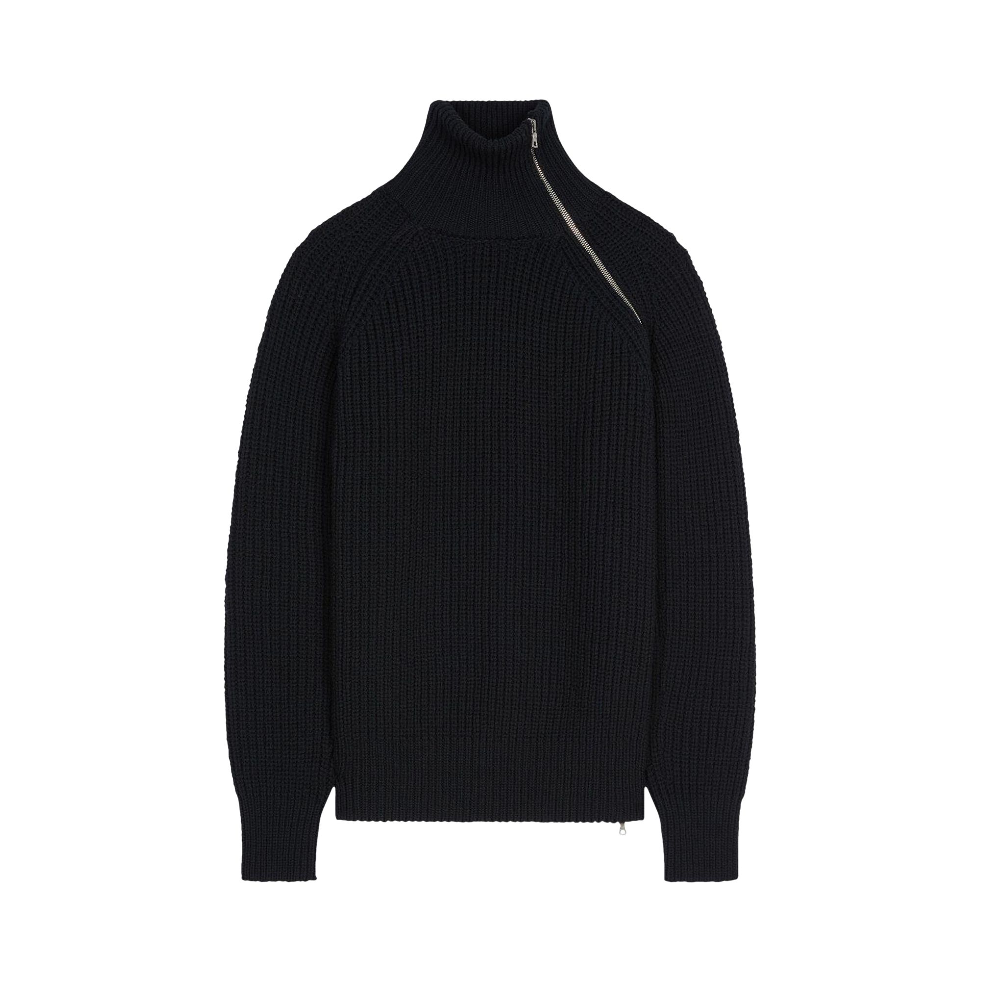 Dries Van Noten Runway Zip Sweater 'Black' | Men's Size M