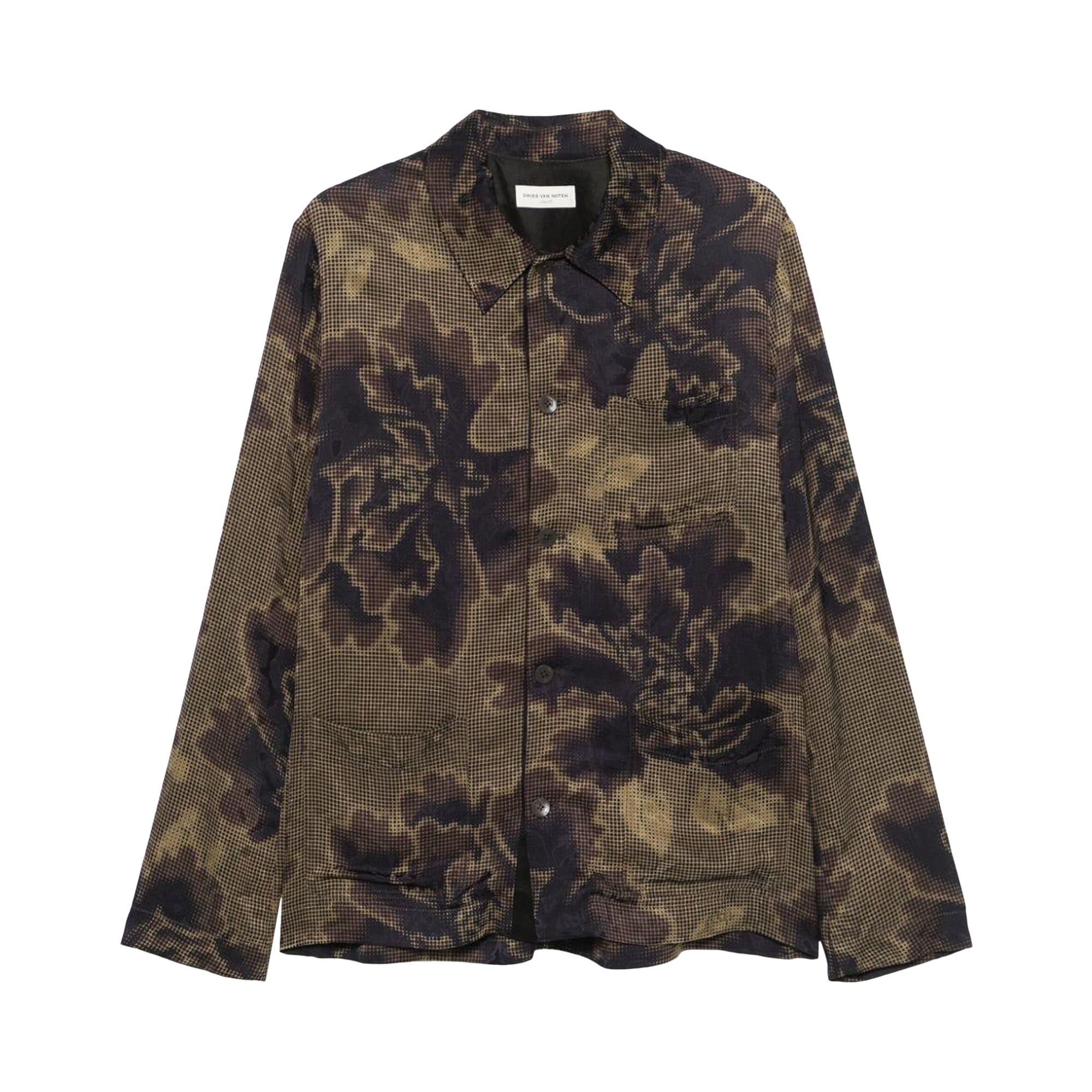 Pre-owned Dries Van Noten Shirt With Patch Pockets 'brown' | Men's Size 50
