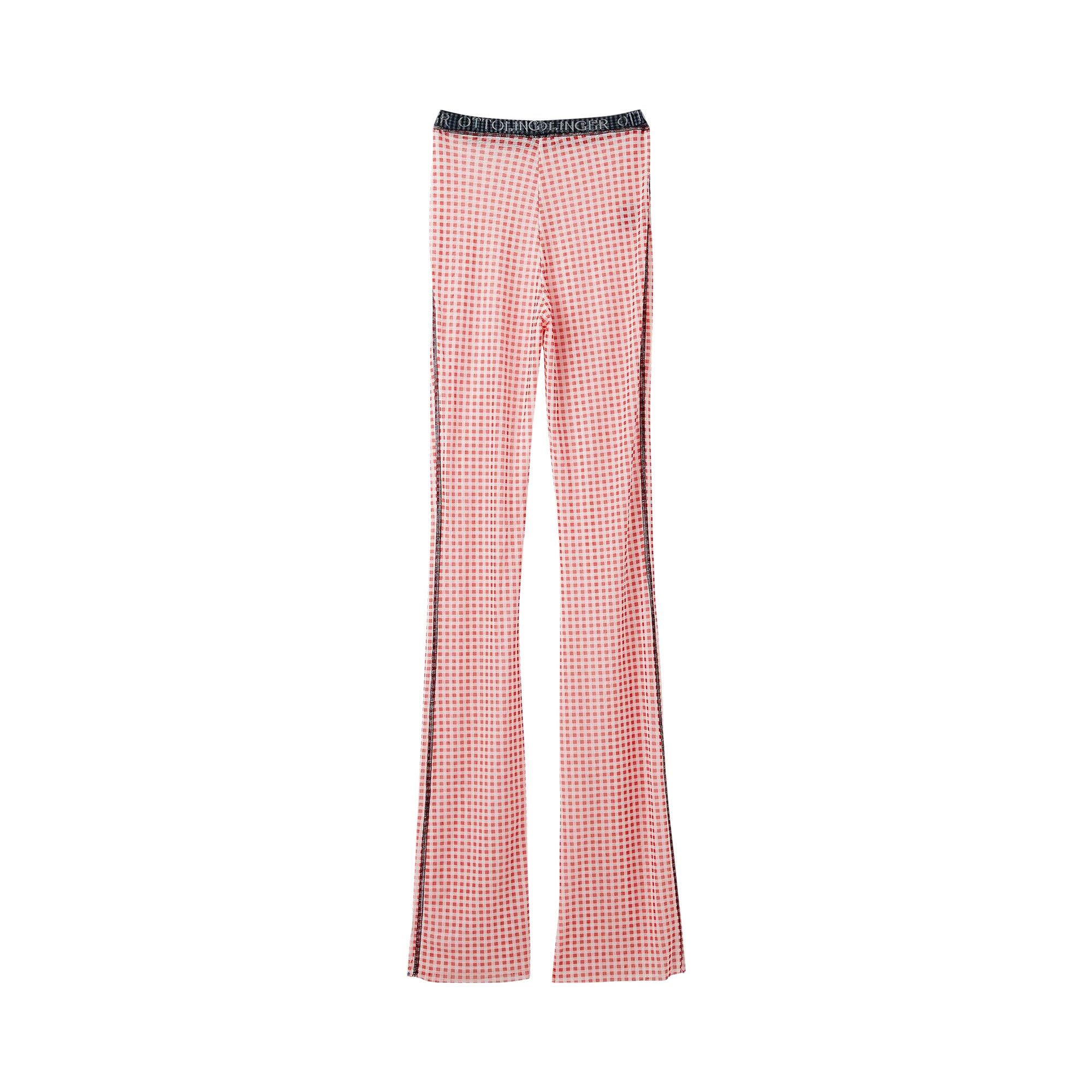 Ottolinger Mesh Pants 'Gingham Print' | Multi-Color | Women's Size S