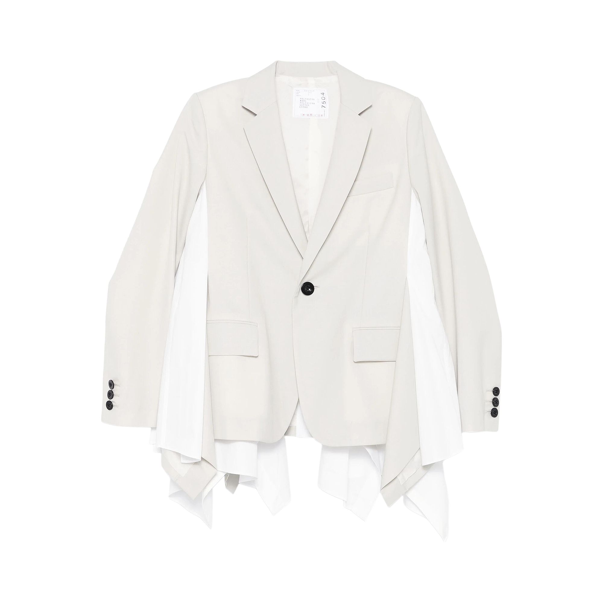 Pre-owned Sacai Suiting Poplin Jacket 'ecru' | White | Women's Size 2