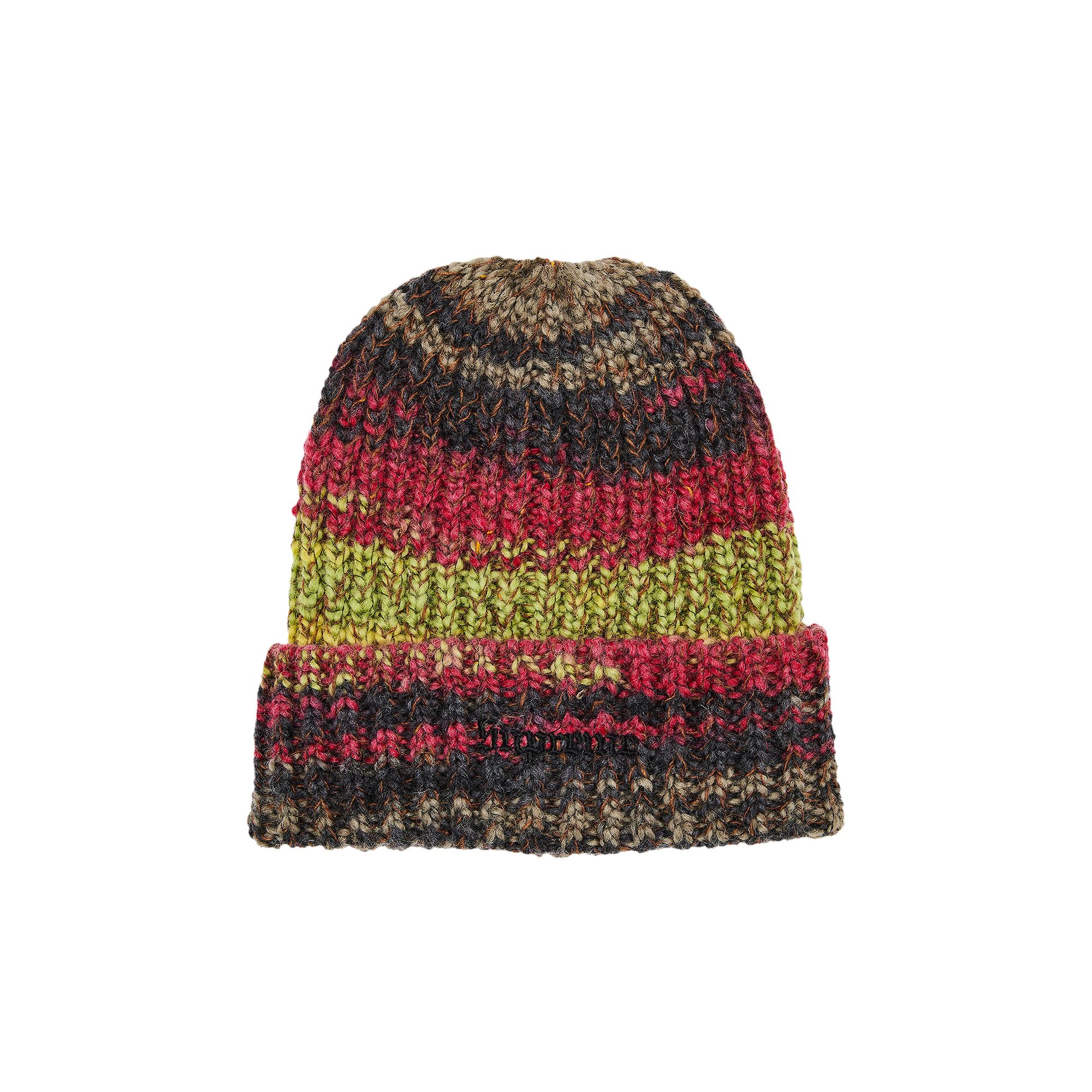 Supreme Space Dye Stripe Beanie 'Yellow' | Men's Size Onesize