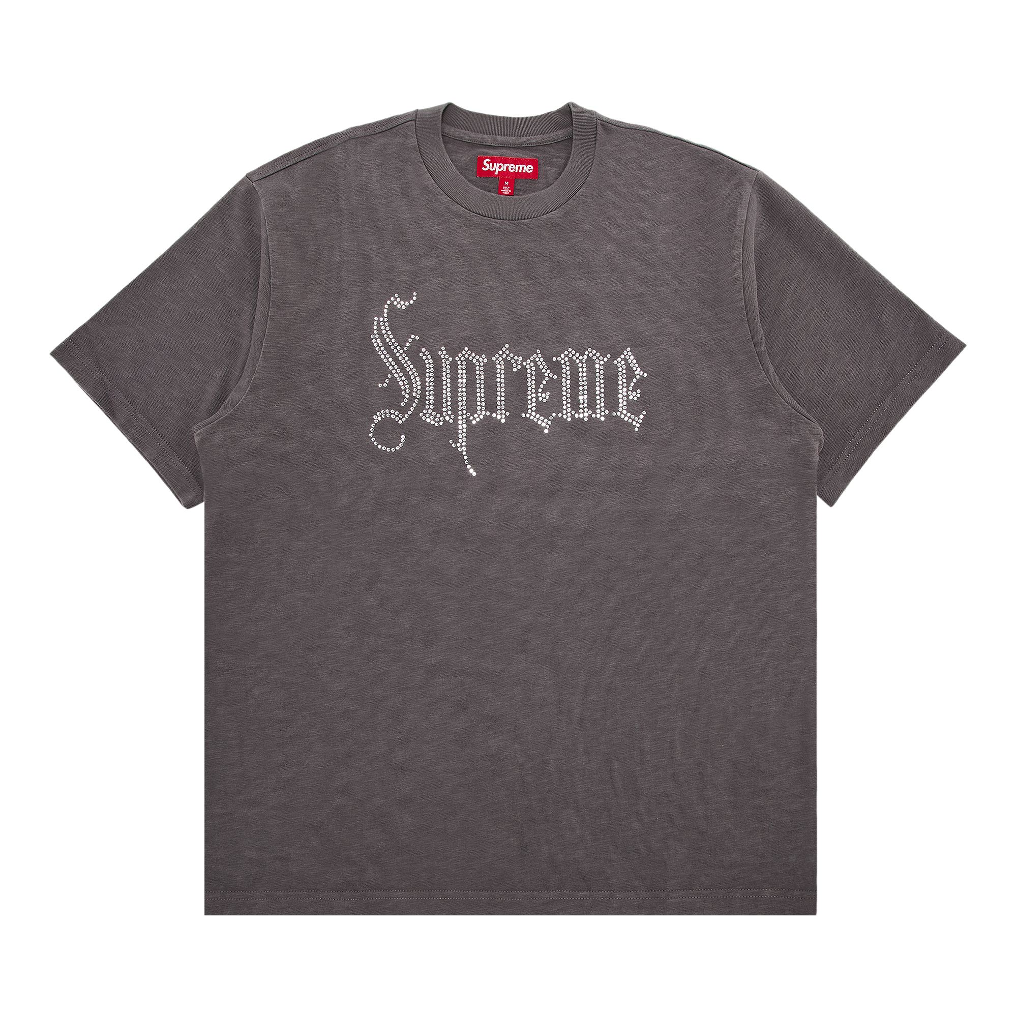 Supreme Rhinestone Short-Sleeve Top 'Grey' | Men's Size M