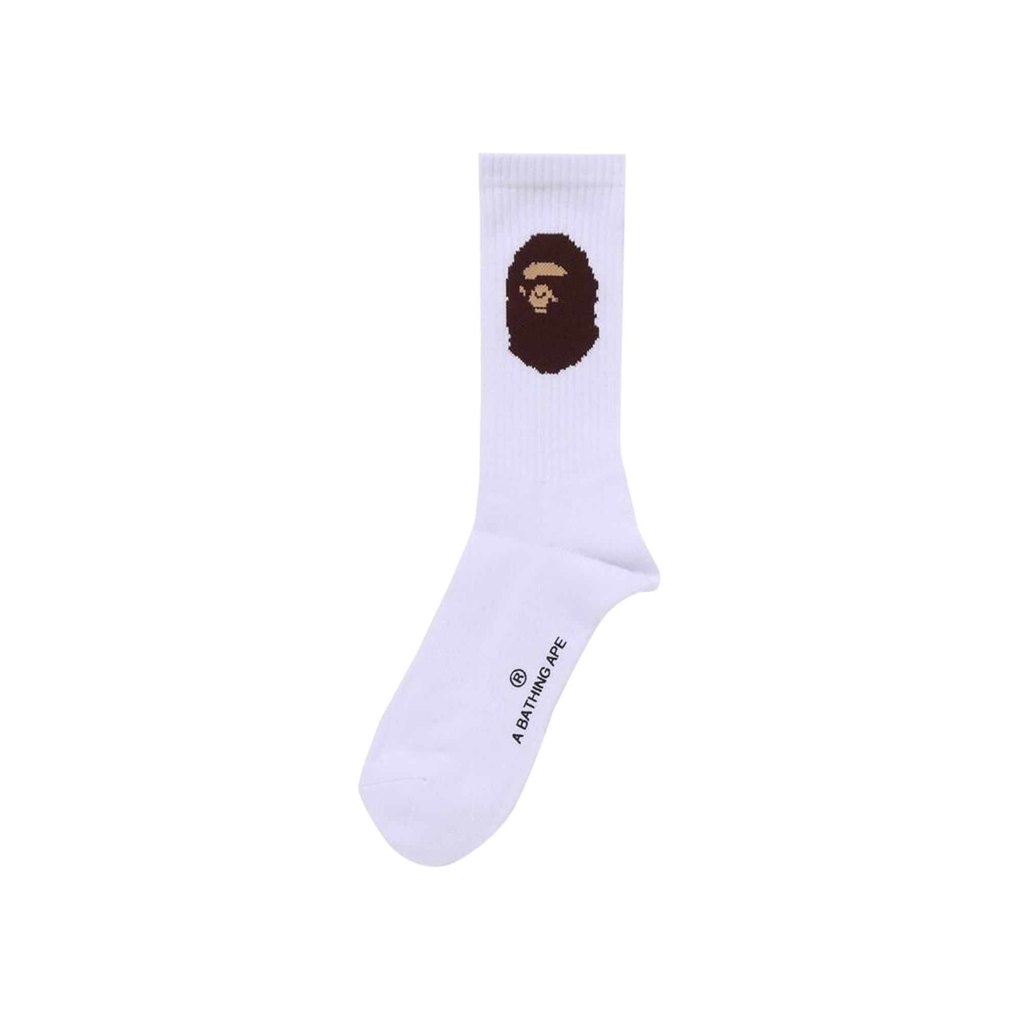 BAPE Ape Head Socks 'White' | Men's Size M