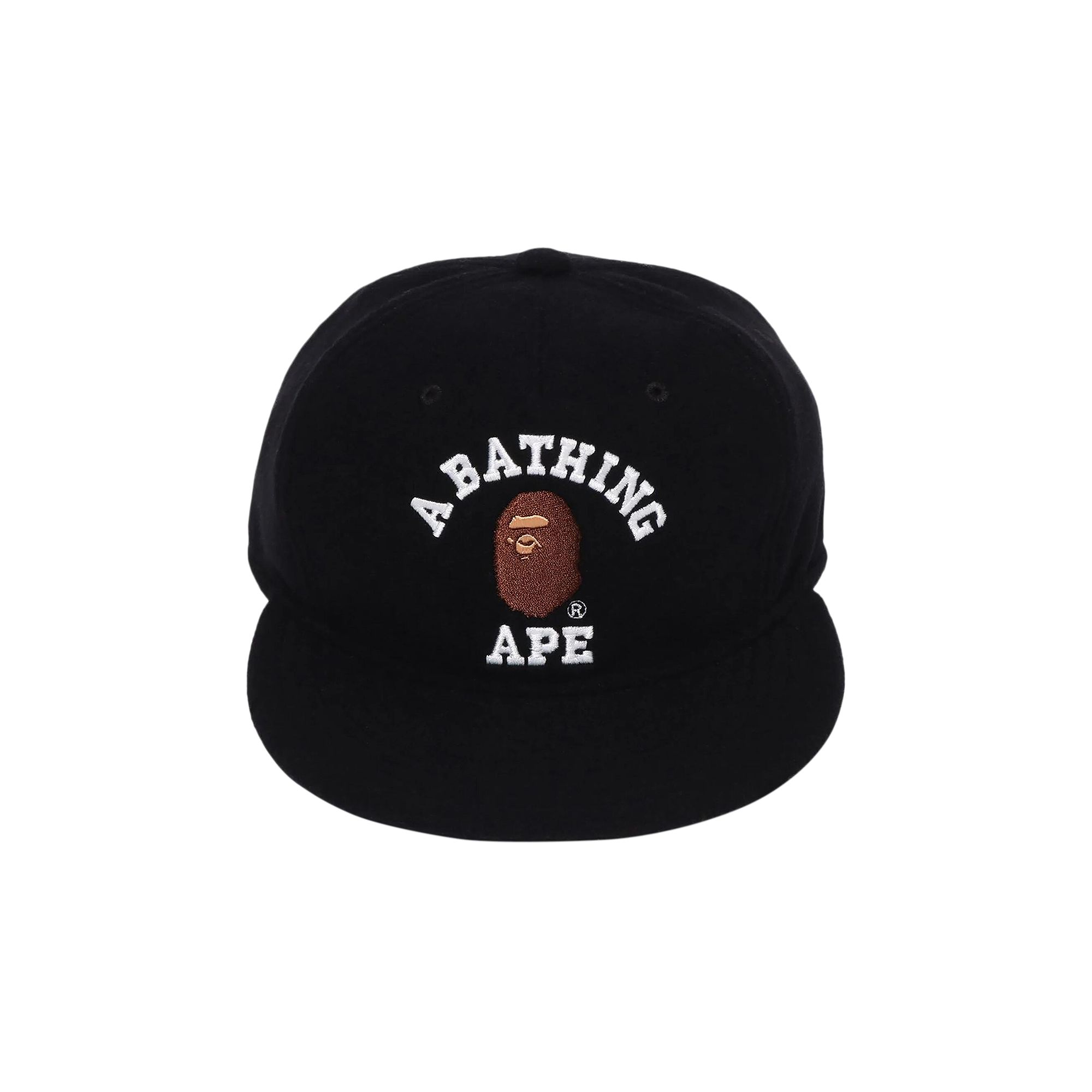 Pre-owned Bape College Wool Cap 'black'