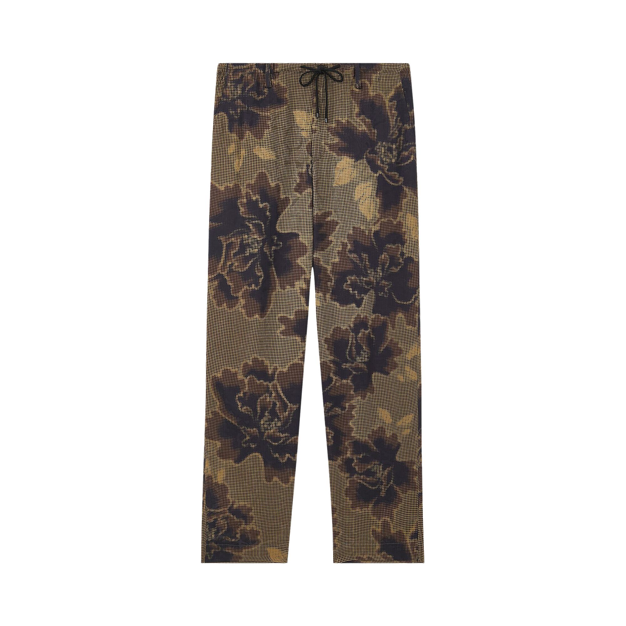 Pre-owned Dries Van Noten Floral Jacquard Drawstring Pant 'brown' | Men's Size 52