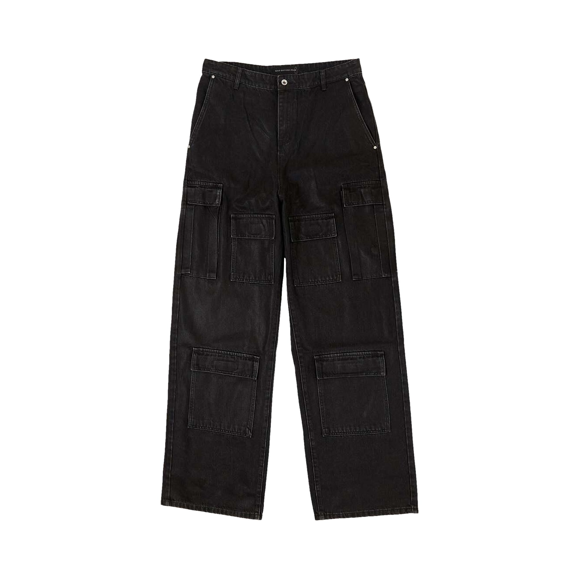 Pre-owned Who Decides War Waxed Cargo Pants 'coal' | Black | Men's Size 38