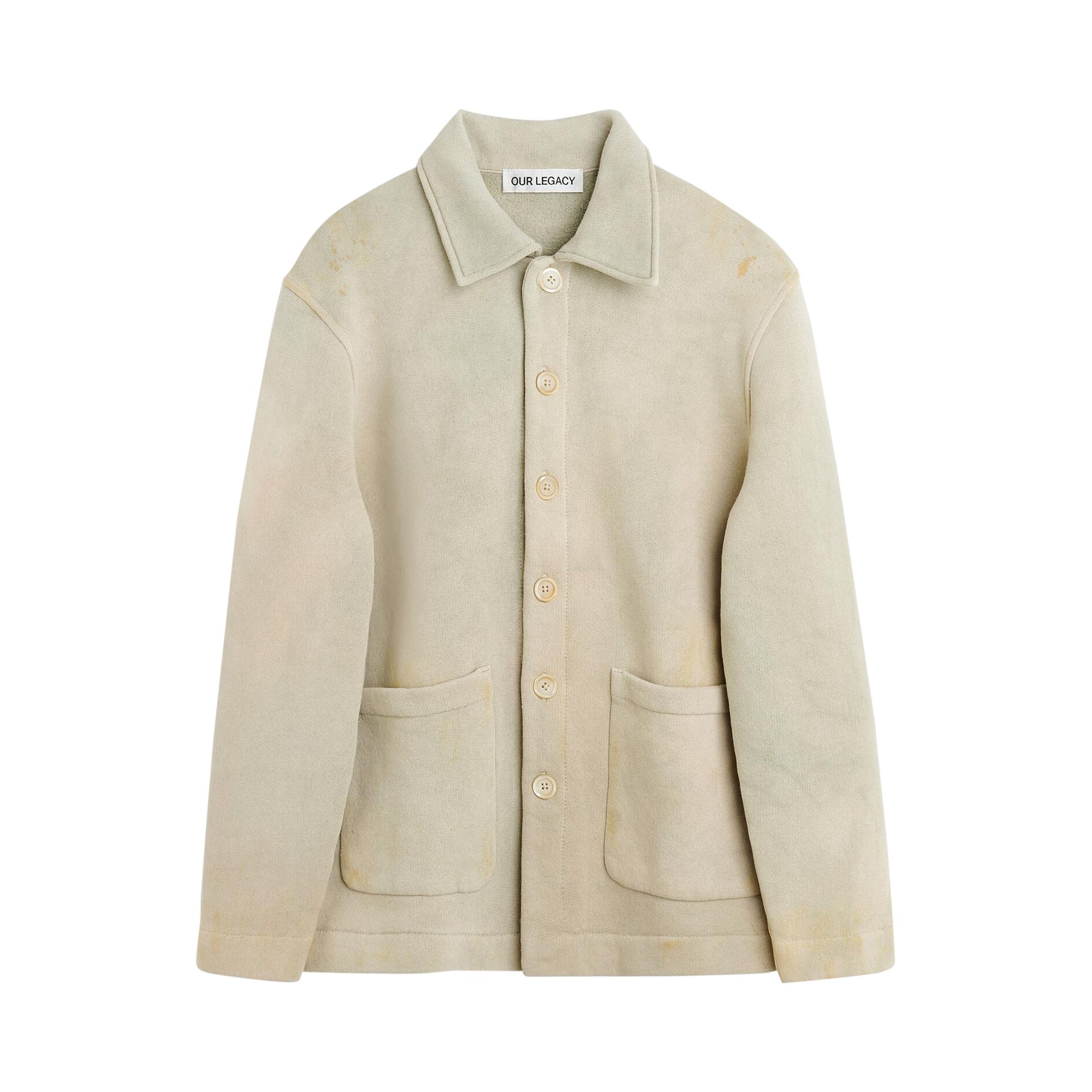 Pre-owned Our Legacy Shelter Cardigan 'attic Wash Fleece' | Cream | Men's Size 48