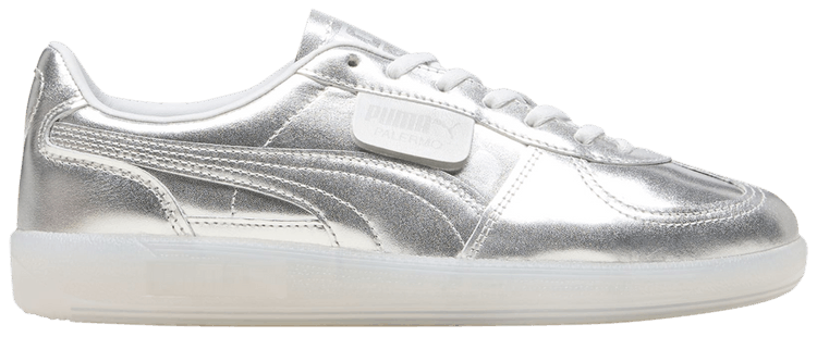 emmi × Puma wmns Palermo Premium Silver PUMA Palermo Chrome sneakers in silver | ASOS