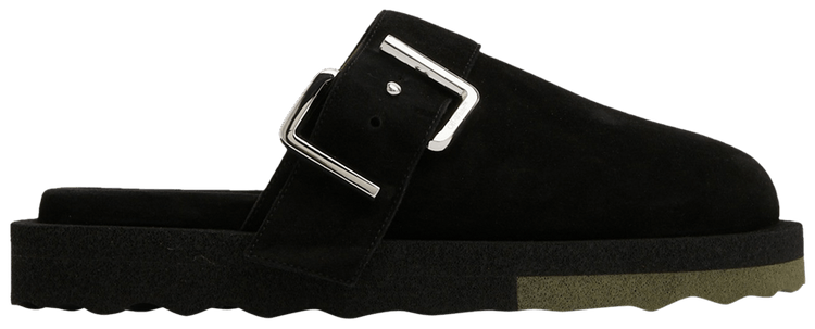 Off White Sponge Clog Black Khaki