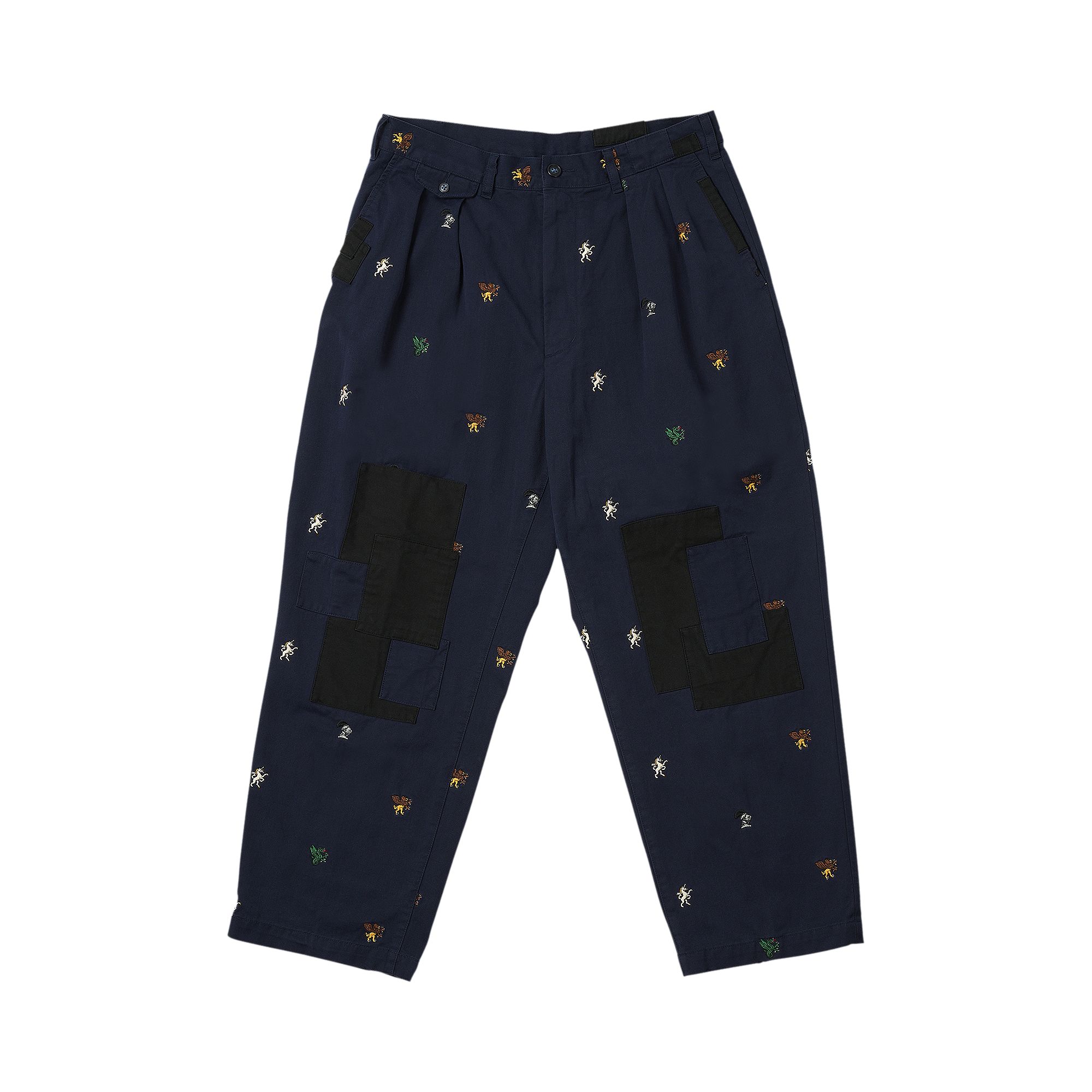 Pre-owned Palace X Beams Plus Pleated Twill Trousers 'navy' | Blue | Men's Size M