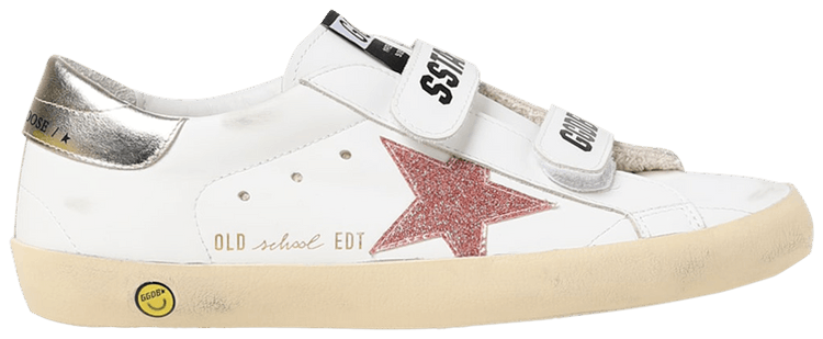 Golden Goose Old School Kids White Peach Platinum