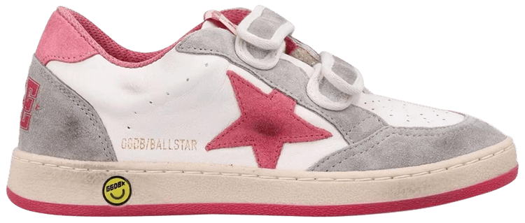 Golden Goose Ball Star Strap Kids White Red Taupe