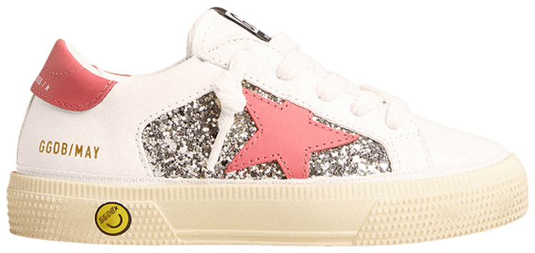 Golden Goose May Kids Silver White Red Glitter