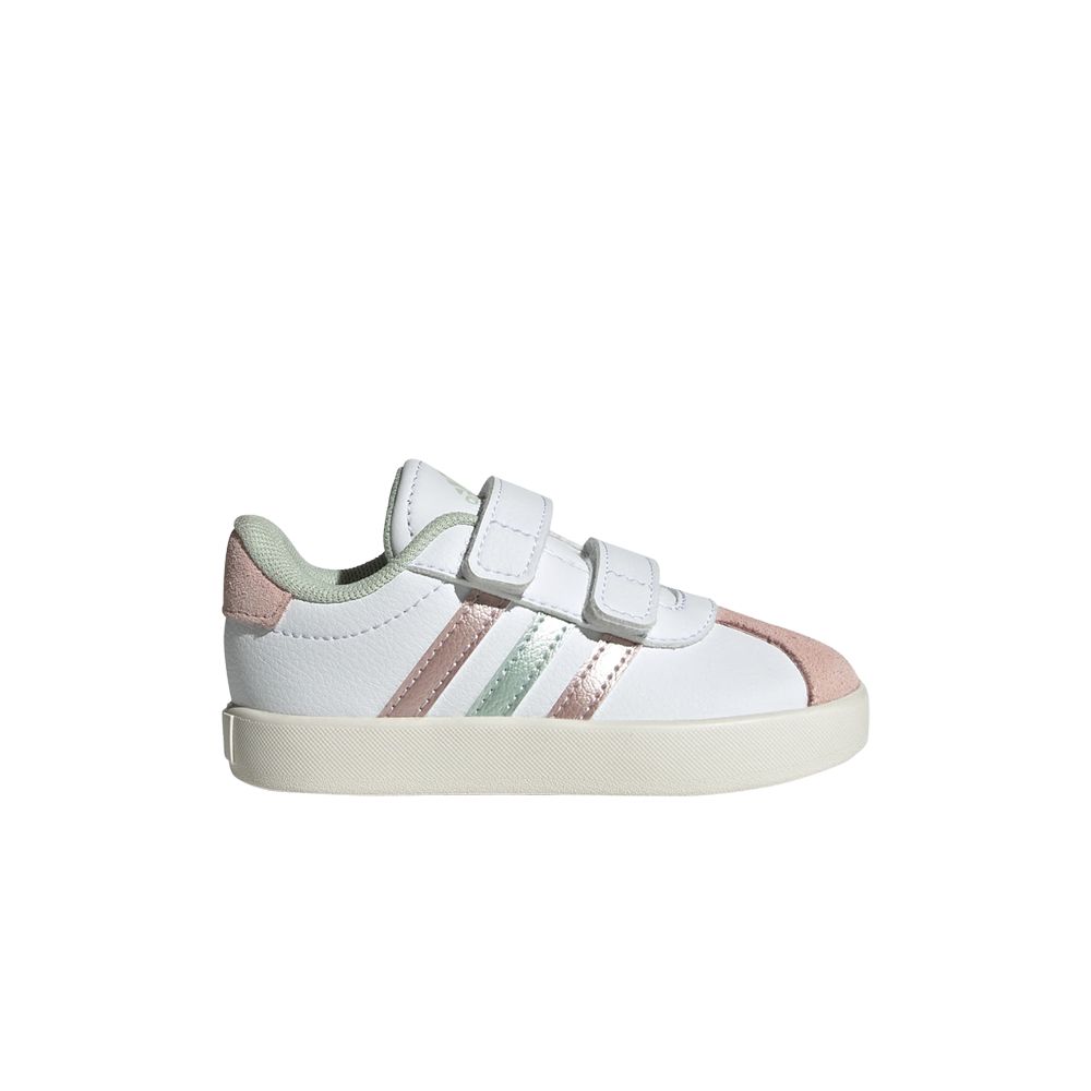 Pre-owned Adidas Originals Adidas Vl Court 3.0 I 'linen Green Sandy Pink' | White | Infant Size 10