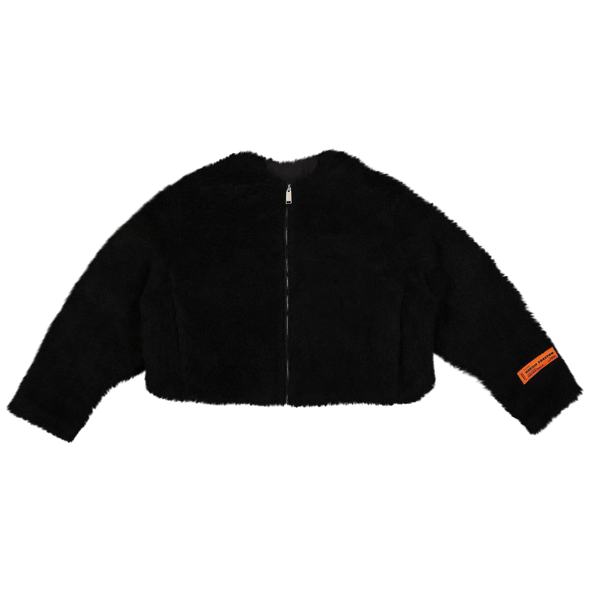 Pre-owned Heron Preston Cropped Fleece Jacket 'black' | Women's Size Xl