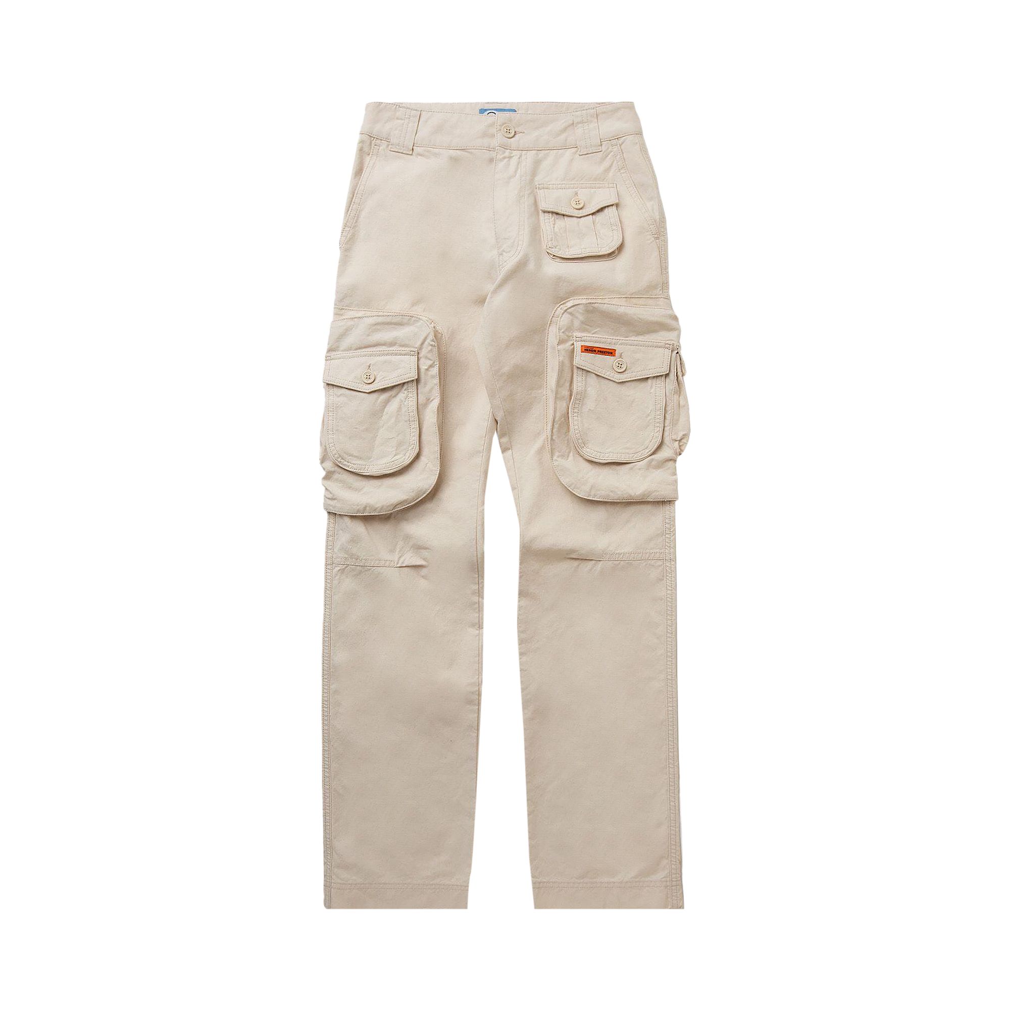 Pre-owned Heron Preston Ex-ray Canvas Cargo Pants 'white' | Women's Size Xxl