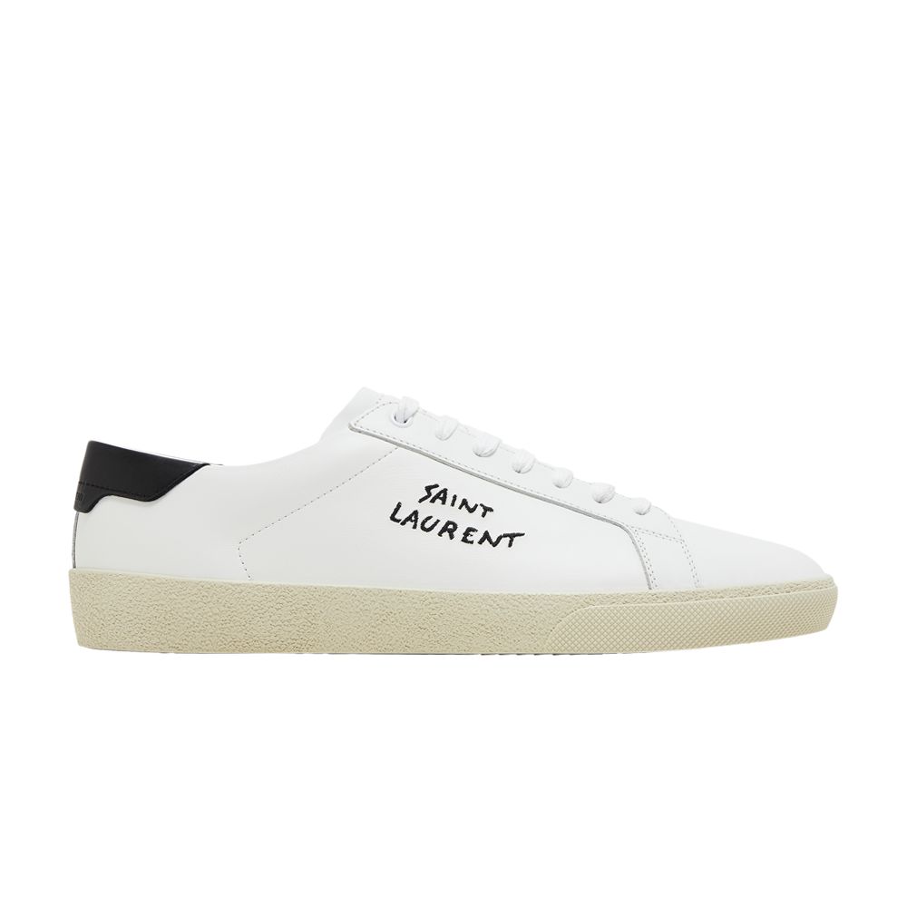 Pre-owned Saint Laurent Sl-06 Court Leather 'white Black' 2023 | Men's Size 45