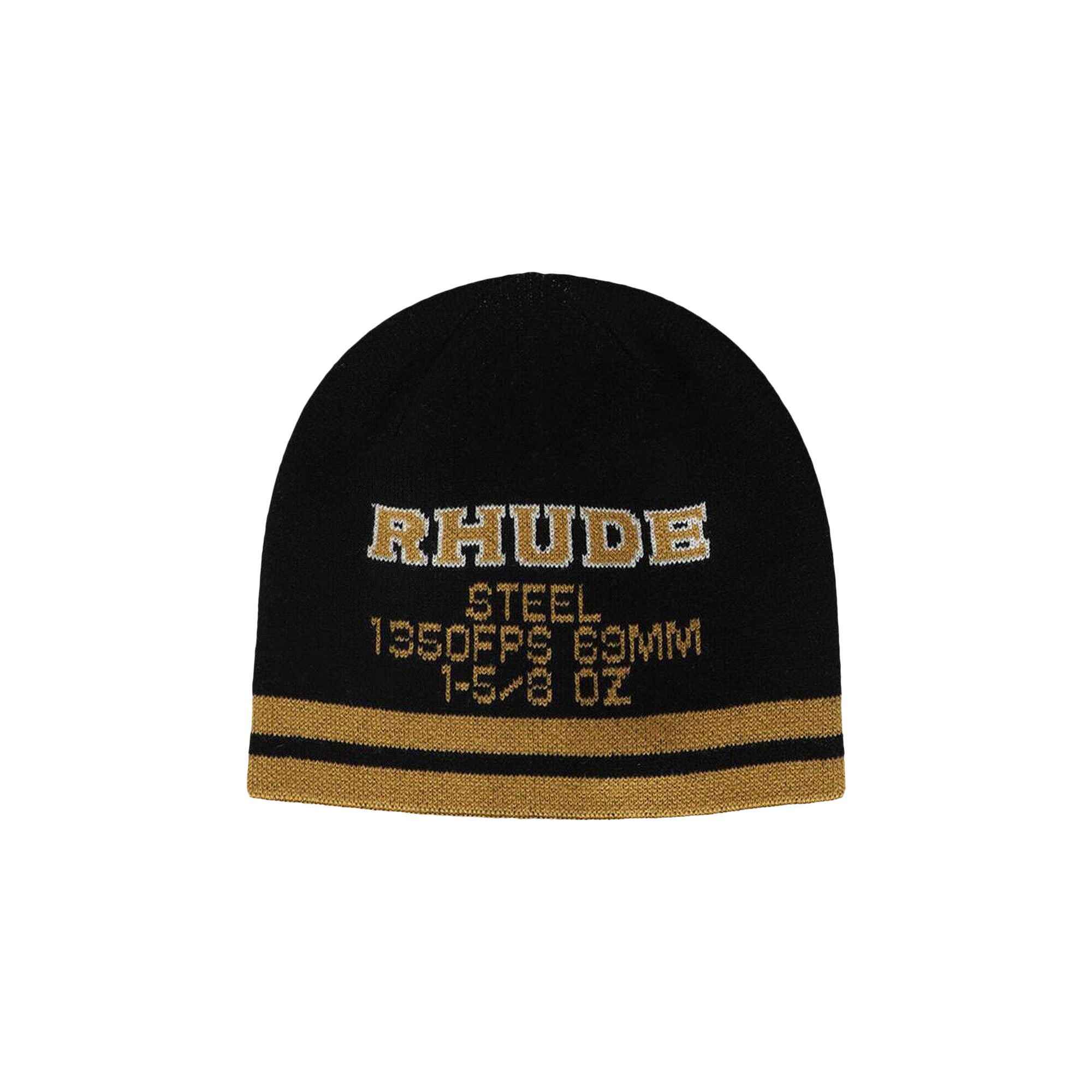 Pre-owned Rhude Steel Beanie 'black/yellow' | Men's Size Onesize