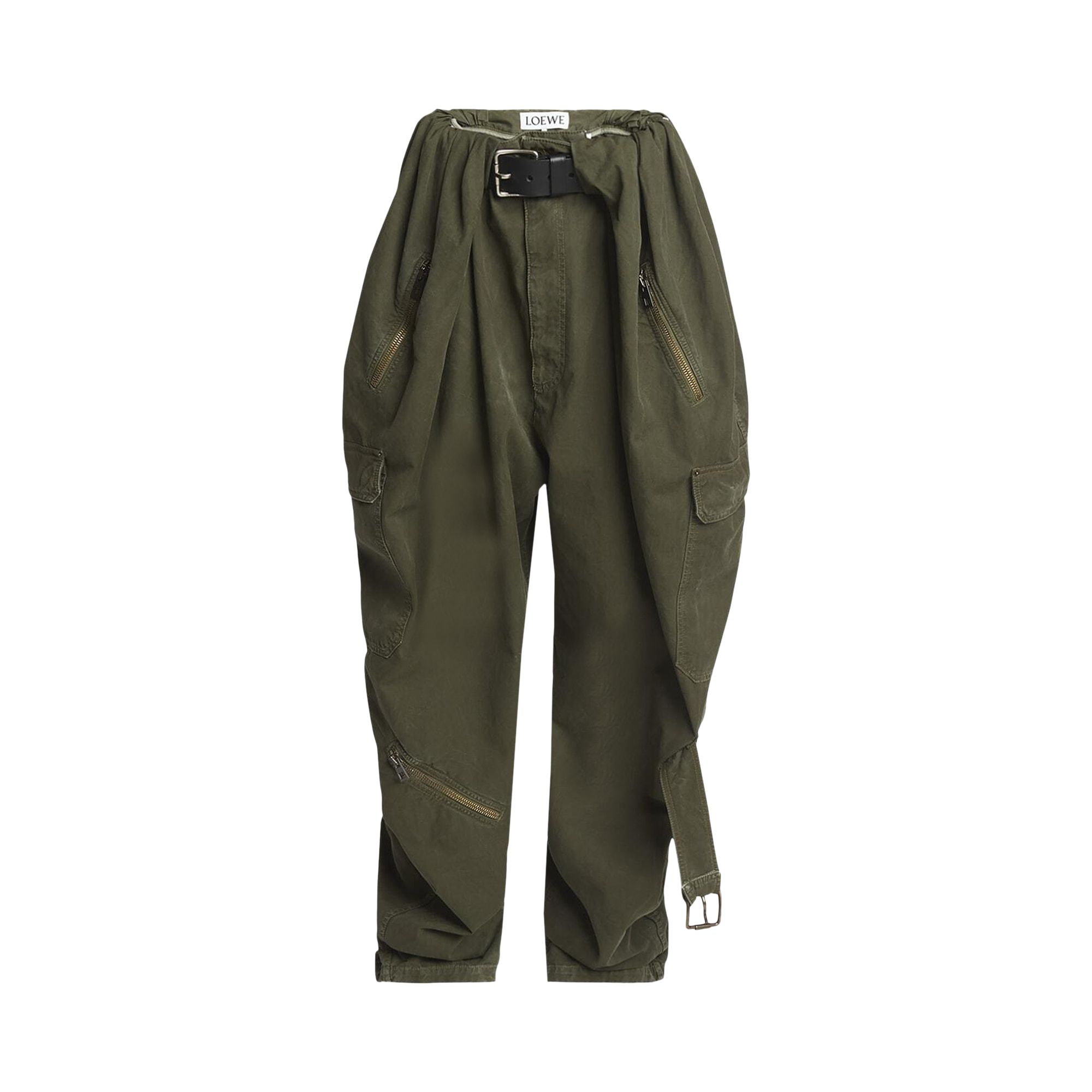 Pre-owned Loewe Balloon Cargo Trousers 'deep Olive' | Green | Men's Size 54