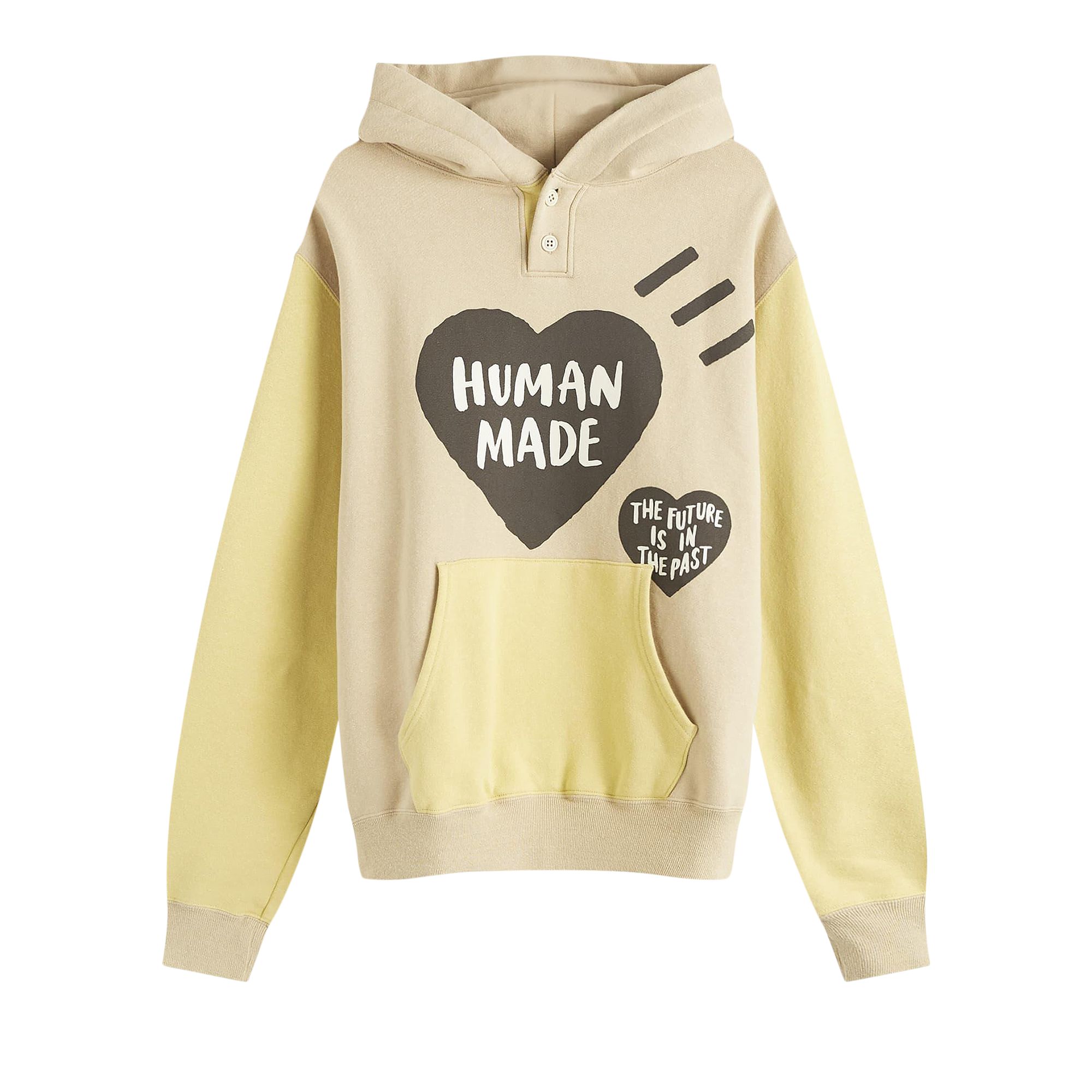 Pre-owned Human Made Colorblock Hoodie 'beige' | Tan | Men's Size L