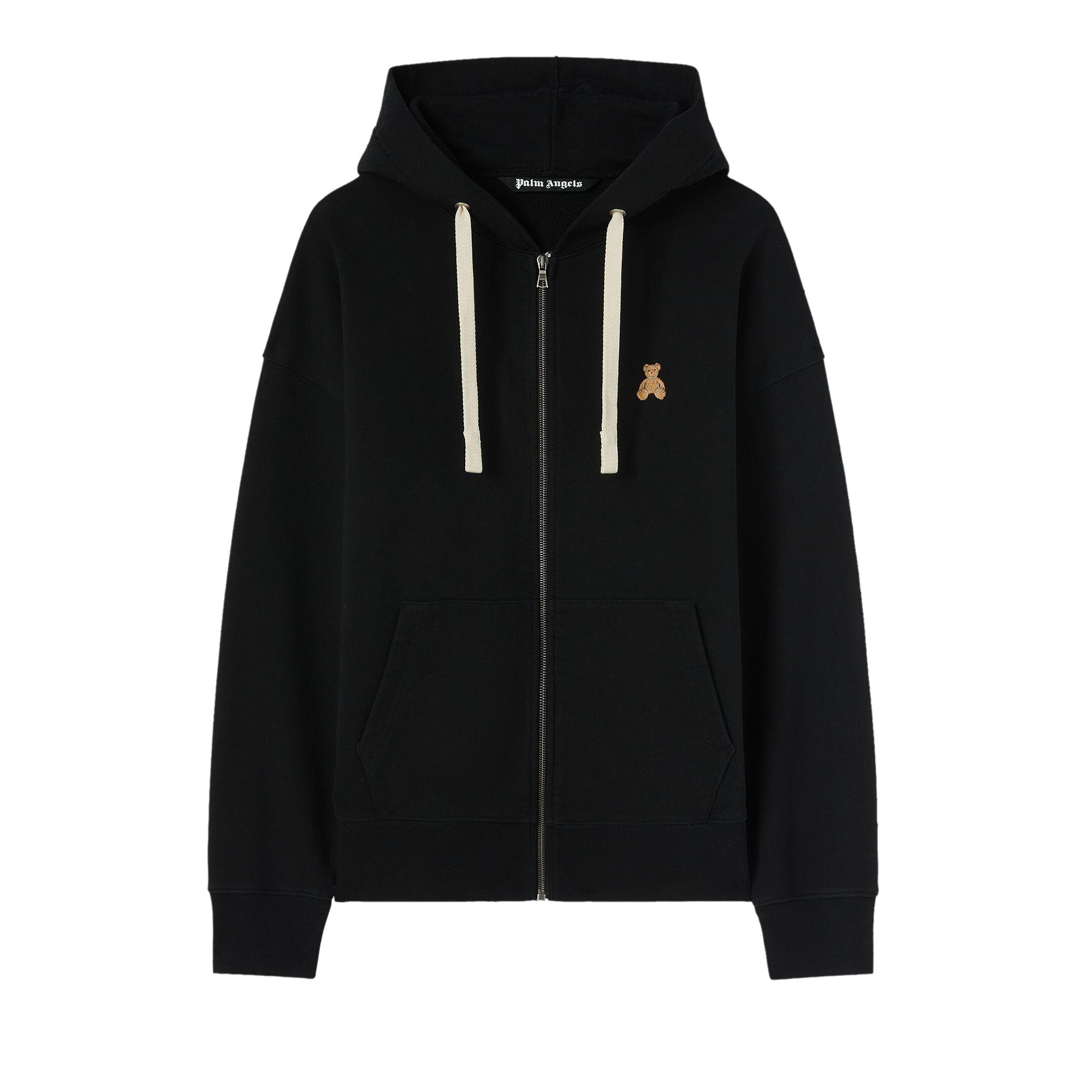 Pre-owned Palm Angels Bear In Mind Zipped Hoodie 'black/brown' | Men's Size L