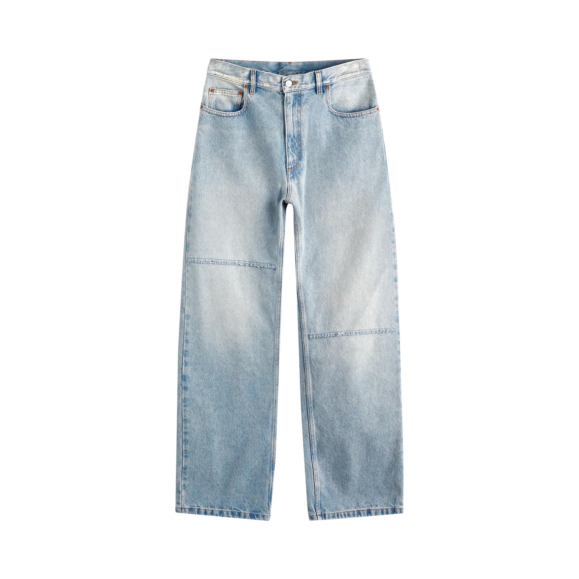 Pre-owned Mm6 Maison Margiela 5 Pocket Pants 'light Blue' | Men's Size 28