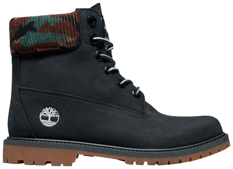 Timberland Wmns 6 Inch Heritage Waterproof Boot Black Camo Gum