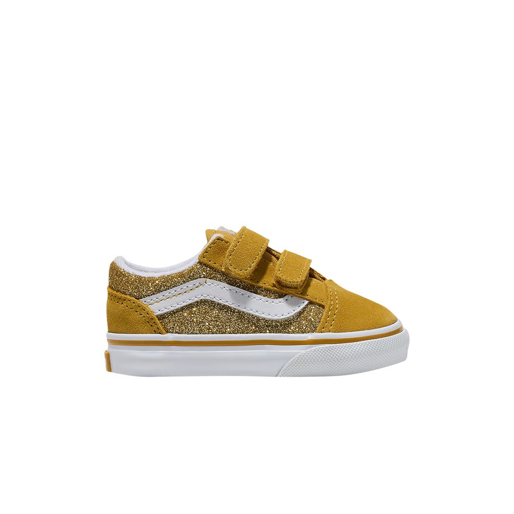 Vans Old Skool V Toddler 'Glitter - Champagne Gold Yellow' | Infant Size 6