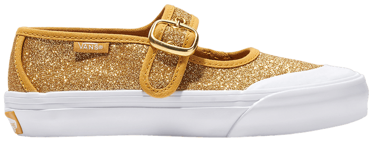 Vans Mary Jane Kids Glitter   Champagne Gold Yellow