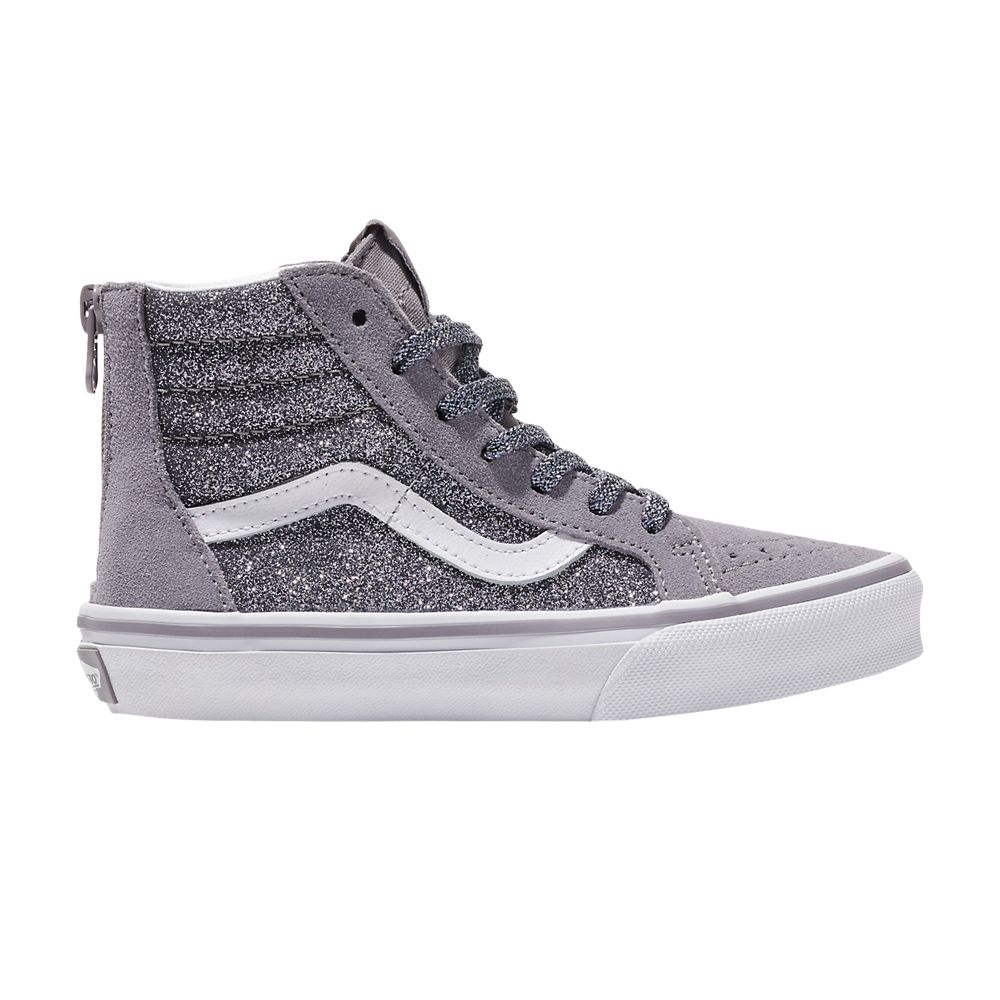 Vans Sk8-Hi Zip Kids 'Glitter - Gunmetal Grey' | Kid's Size 12.5