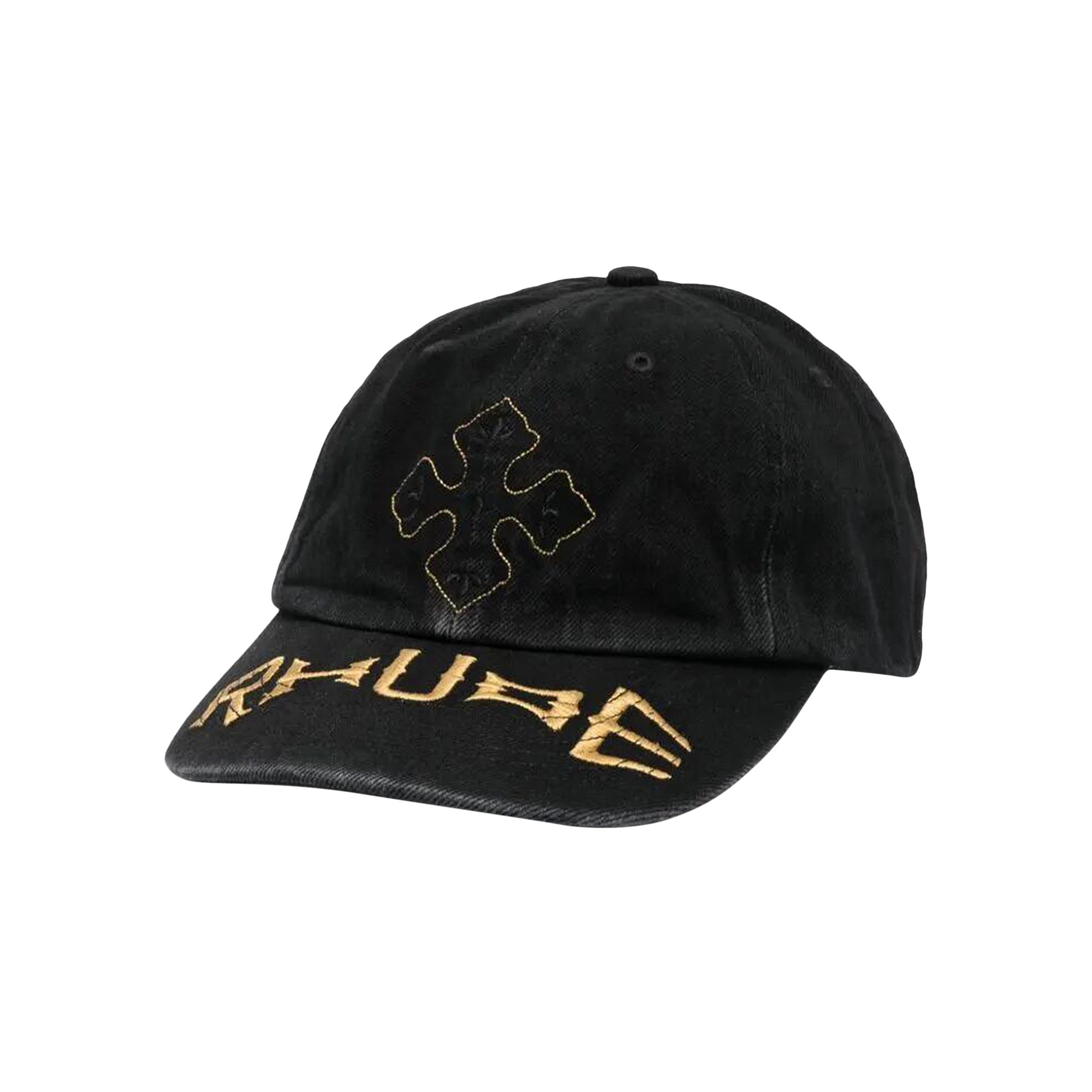 Rhude Cross Denim 6-Panel Hat 'Black' | Men's Size Onesize