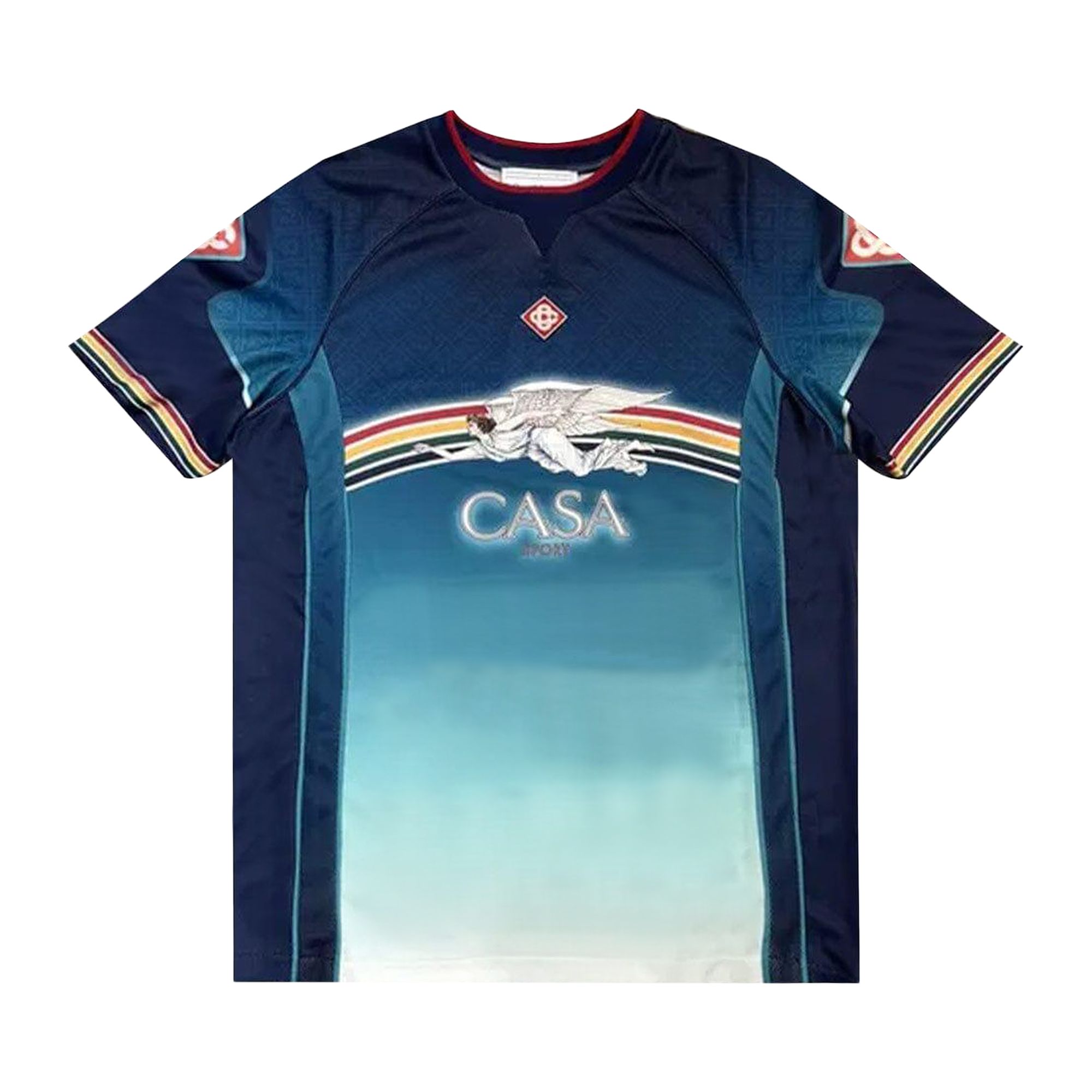 Casablanca Printed Football Top 'La Deesse Du Stade' | Multi-Color | Men's Size S