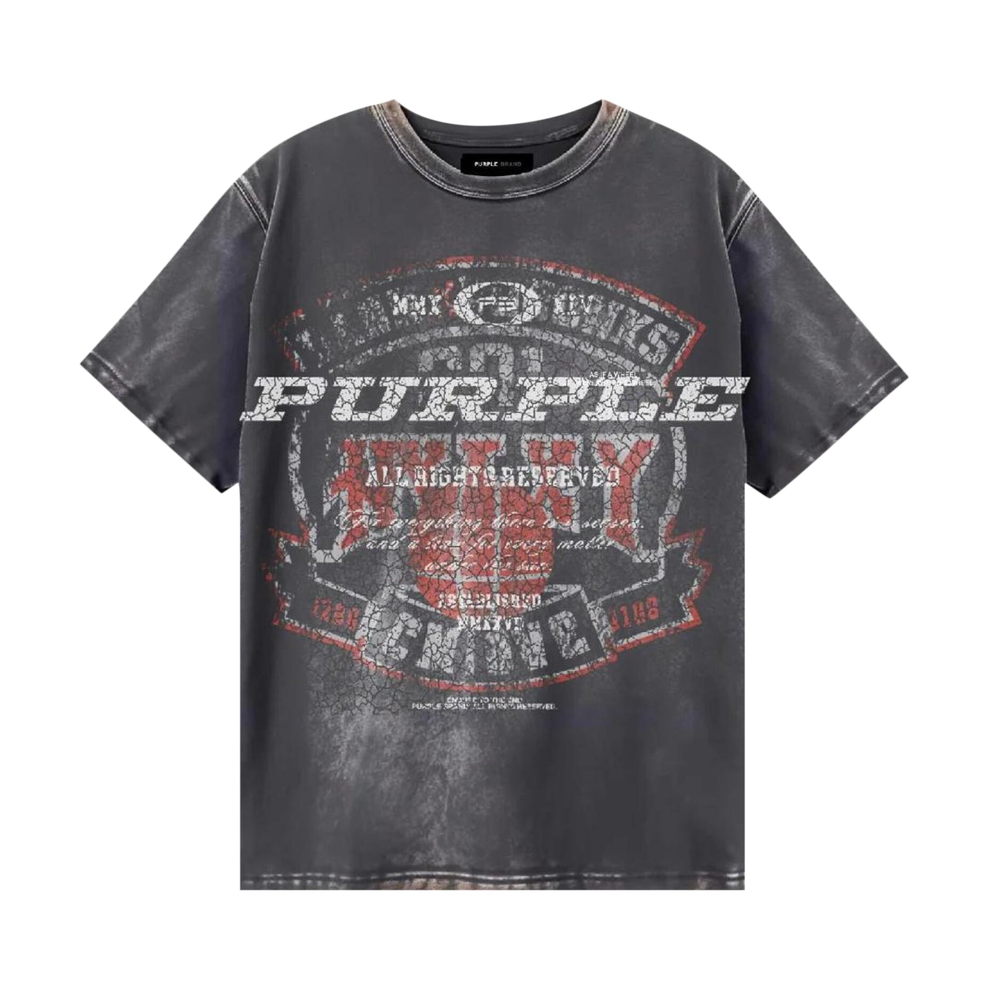 Pre-owned Purple Brand Textured Inside Out T-shirt 'black' | Men's Size Xl