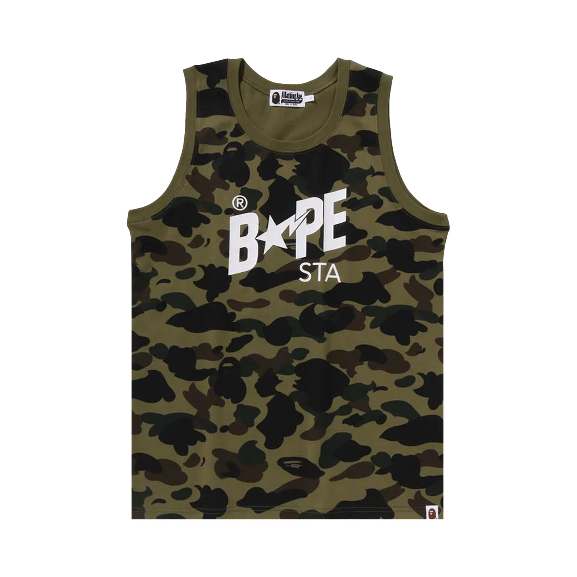 Pre-owned Bape 1st Camo  Sta Tank Top 'green' | Men's Size L