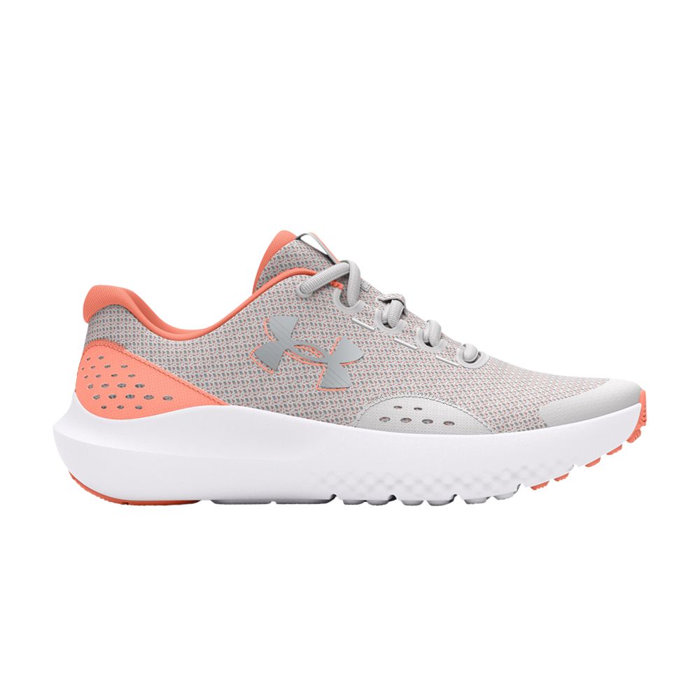 Pre-owned Under Armour Surge 4 Gs 'distant Grey Flare Orange' | Kid's Size 7