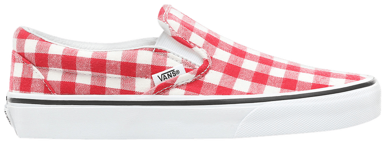 Vans Classic Slip On Gingham   Racing Red