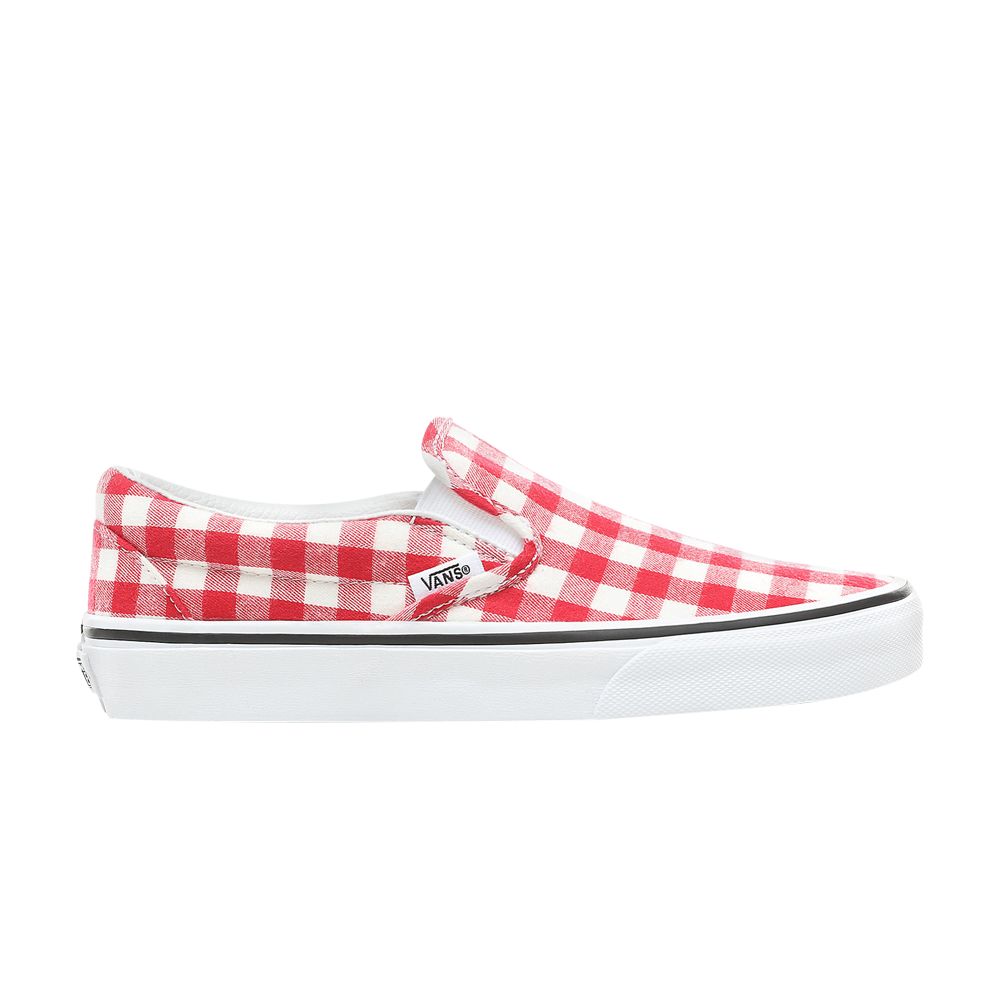 Vans Classic Slip-On 'Gingham - Racing Red' | Men's Size 6.5 - VN0A38F7VDY