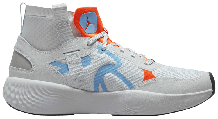 Air Jordan Delta 3 Mid Pure Platinum Chambray Total Orange