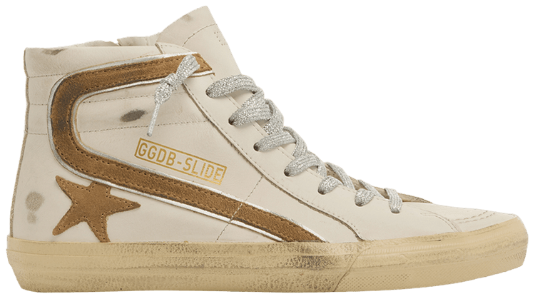 Golden Goose Wmns Slide Sneaker White Tobacco